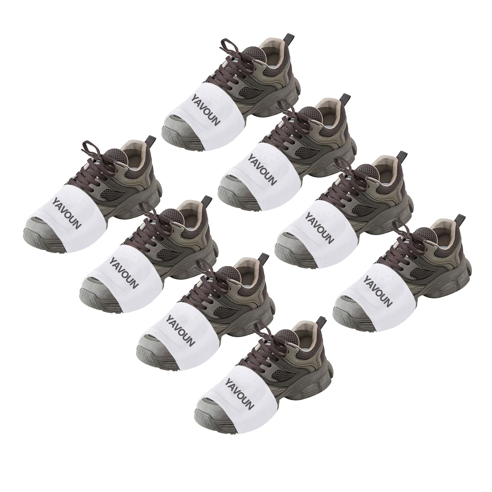 YAVOUN Socks for Dancing – 4 Pairs, Dance Shoe Covers Dancer Easy White