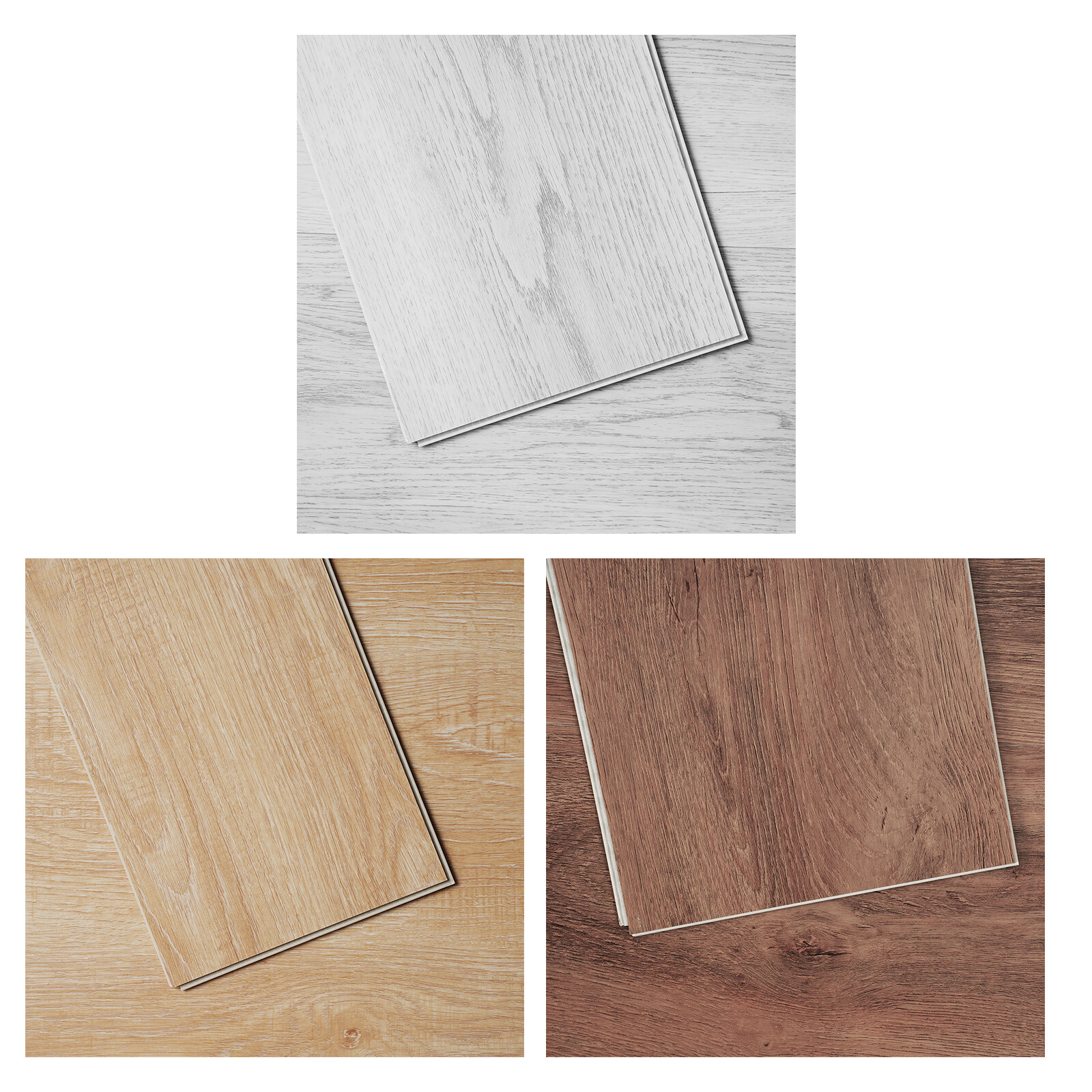 VEVOR 10PCS Interlocking PVC Vinyl Floor Plank Wood Tiles Peel Stick 24.5 sq.ft