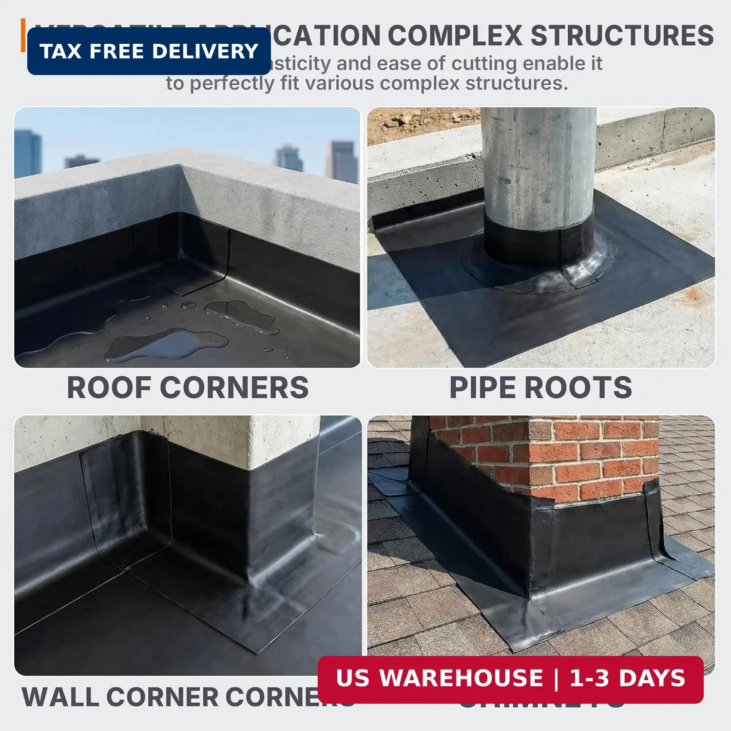 50 Mil EPDM Rubber Roofing Materials, Self-Adhesive Waterproofing Membrane for R