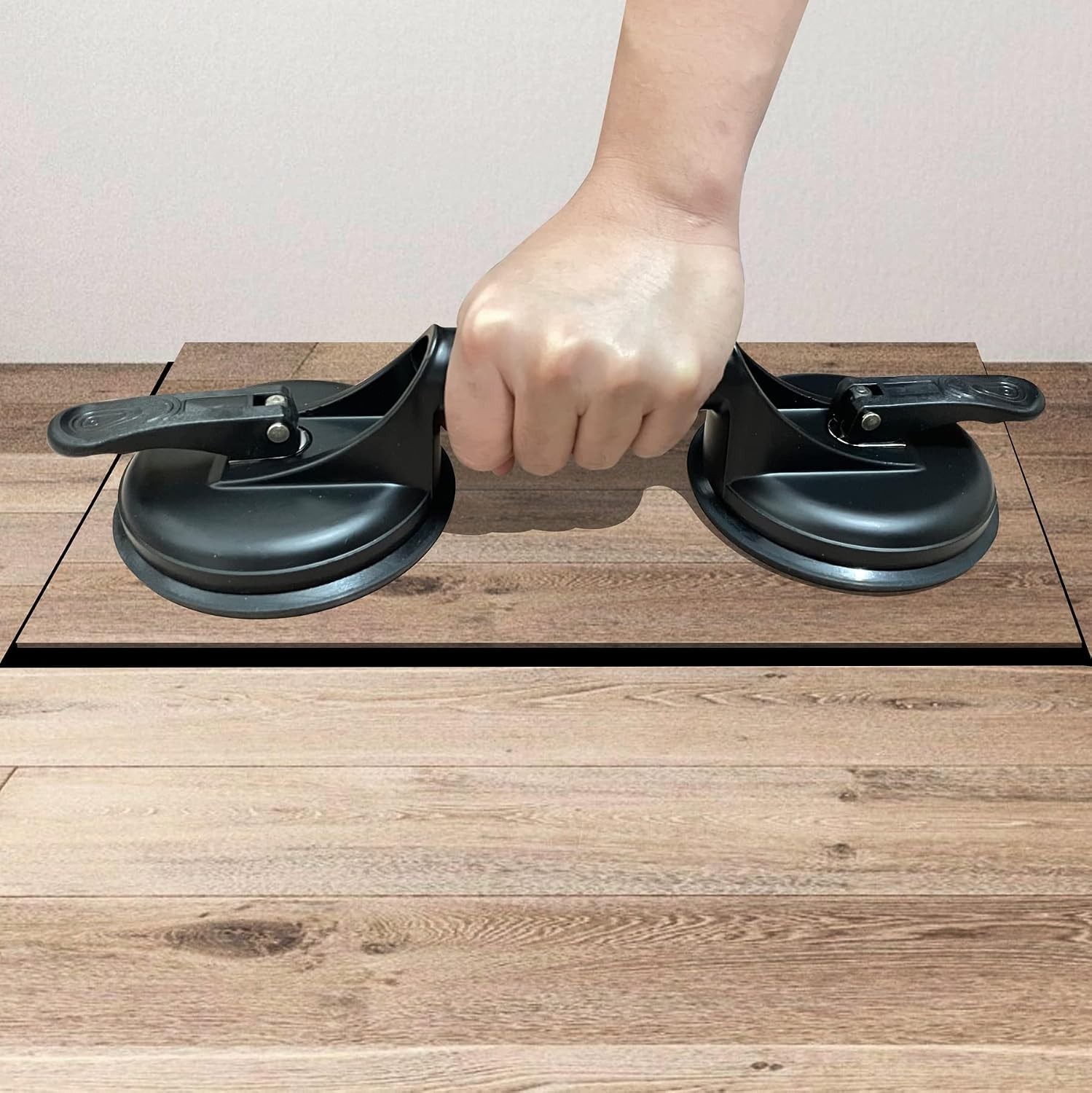 Efficient Floor Gap Fixing Tool with Lightweight Mallet & Strong Suction Cup Set