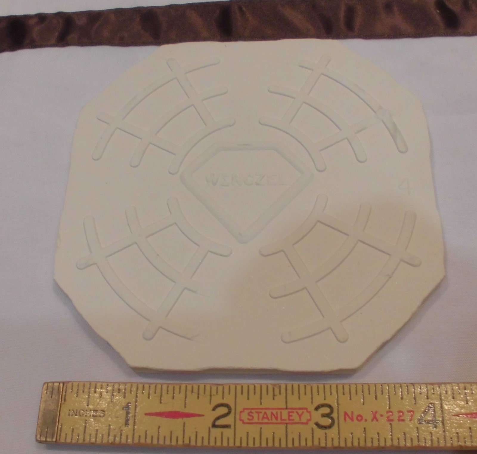 1 pc. Octagon 4-1/4″ Almond *Crystal Glazed* Ceramic Tile by Wenczel Tile Co.