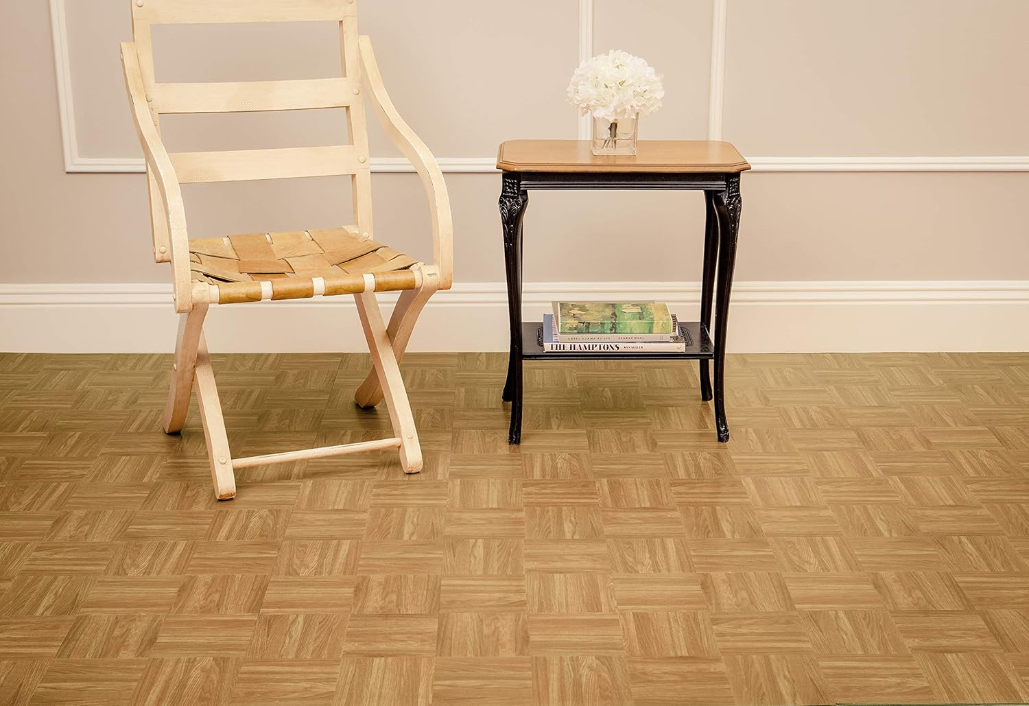 Nexus Self Adhesive 12-Inch Vinyl Floor Tiles, 20 Tiles – 12″ X 12″, Oak Parquet
