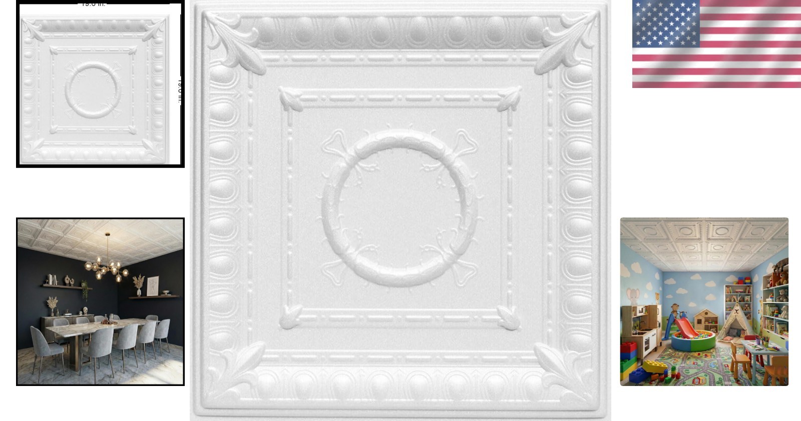 Easy to Install R47 Romanesque Wreath Foam Tiles – 21.6 sq. ft. for Beauty