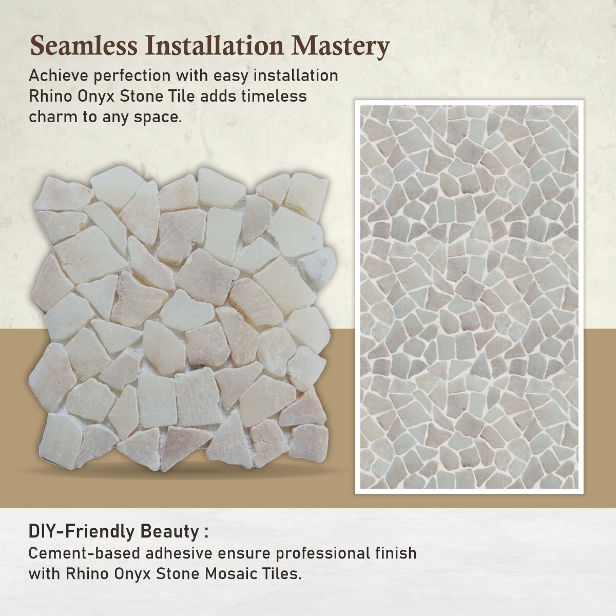 Rhino Onyx Random Mosaic Wall & Floor Tile ($10.59/SqFt)
