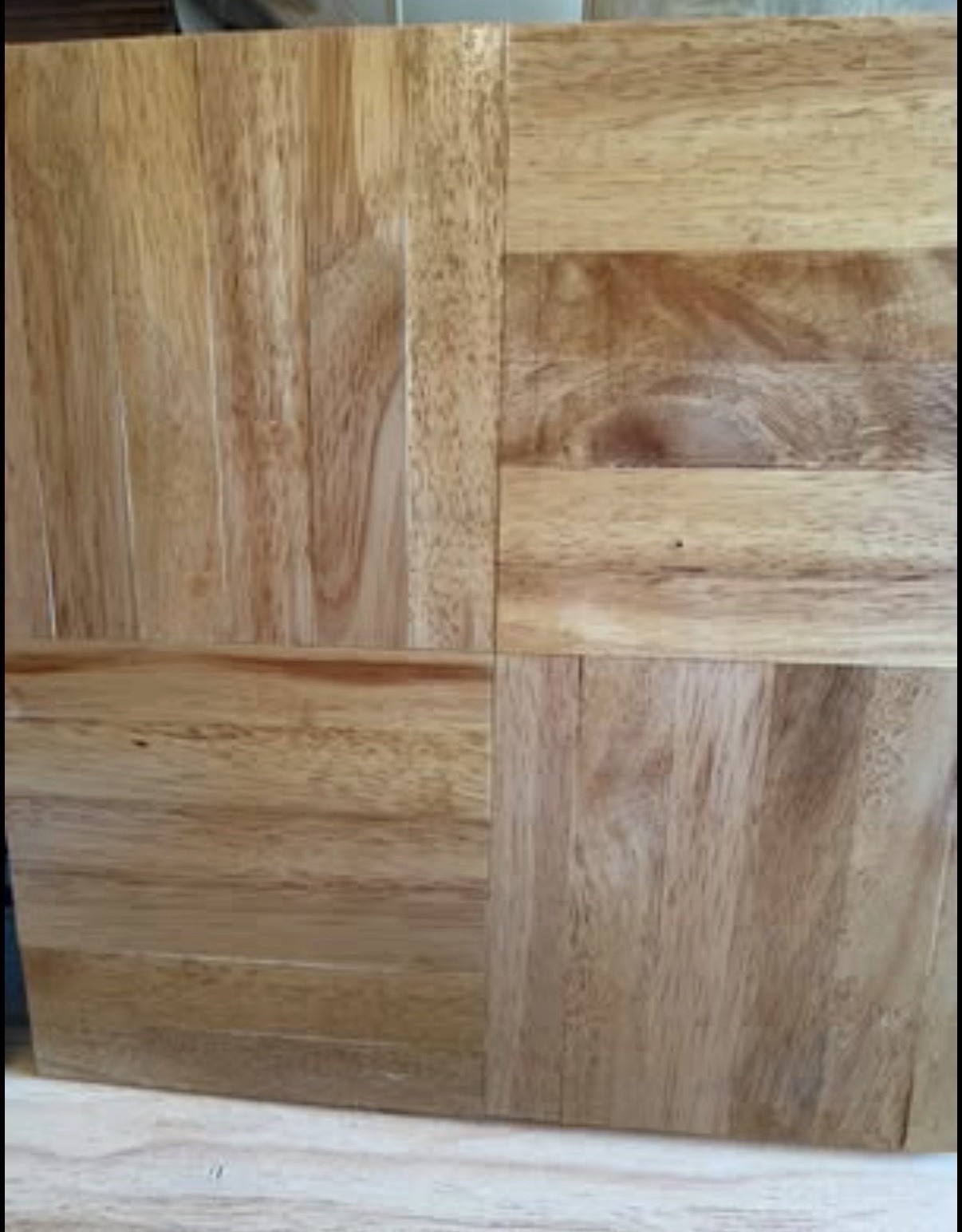 Hevea Parquet Floor Tiles 12 X 12 Tongue In Groove 10 Sq Ft Per Pack Brown Beige