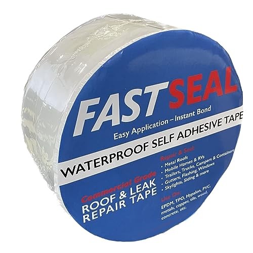 RV Roof Tape, 3″ x 50′ White – UV-Resistant Camper Roof Sealant, Stops Leaks –