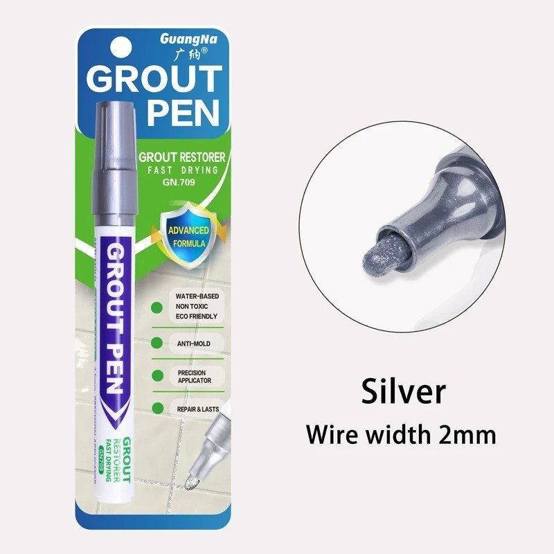 Grout Pen White Tile Paint Marker: Waterproof Tile Grout Colorant and Sealer Pen