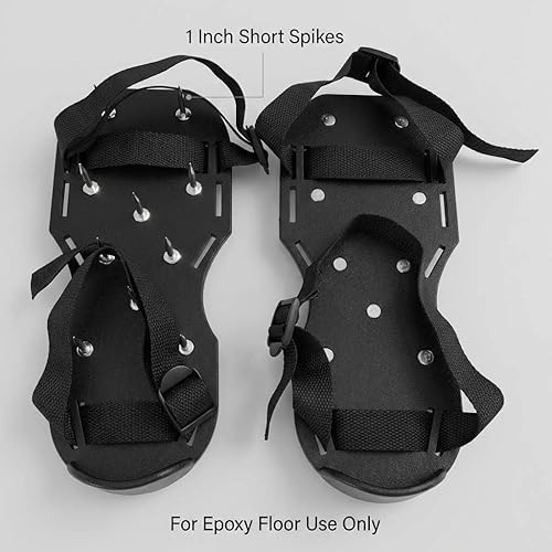 4 Pair Gunite Spiked Shoes 3/4in Short Spikes for Epoxy Concrete Floor