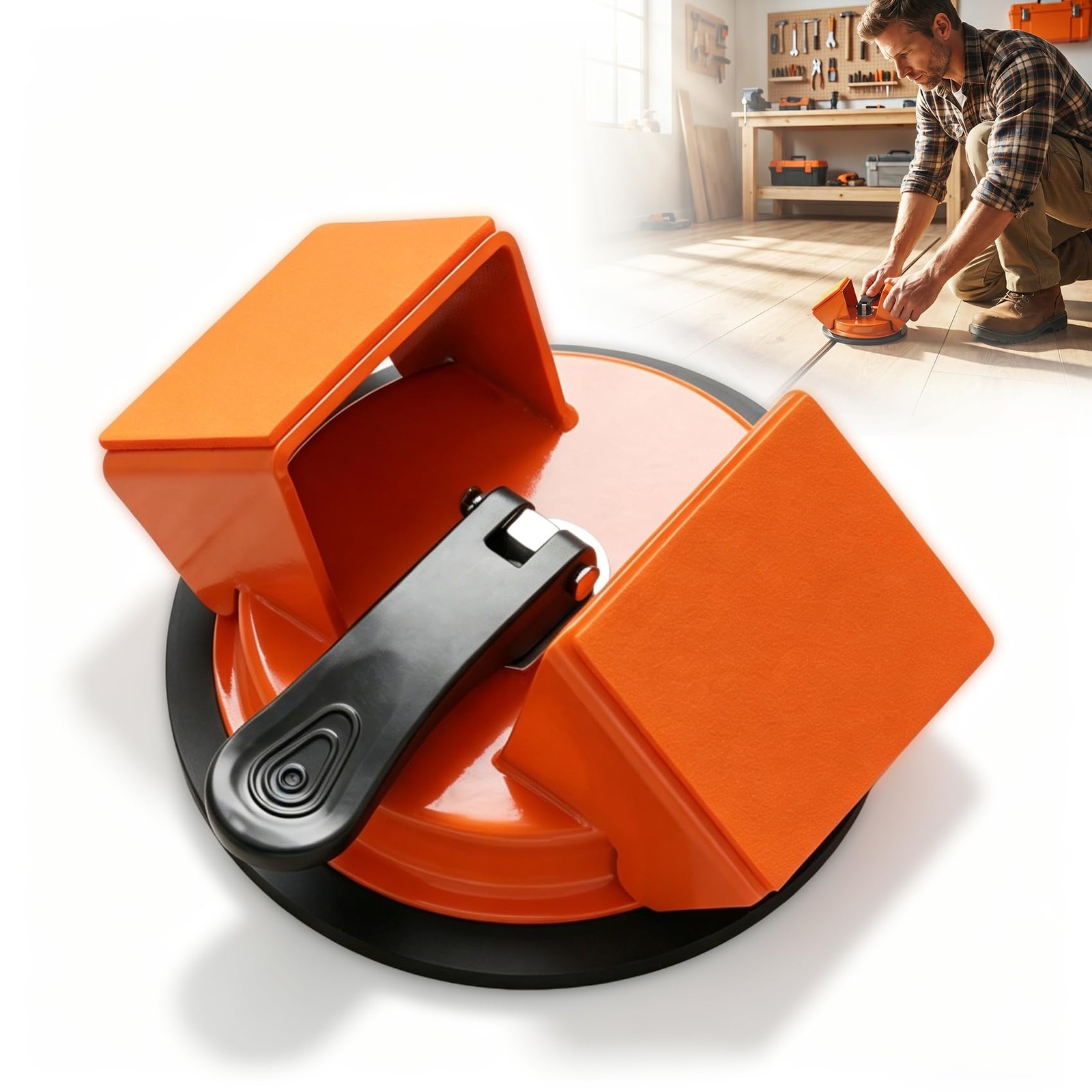 Heavy Duty Floor Gap Fixer Tool for Laminate & Vinyl Flooring, Dual 45° Strik…