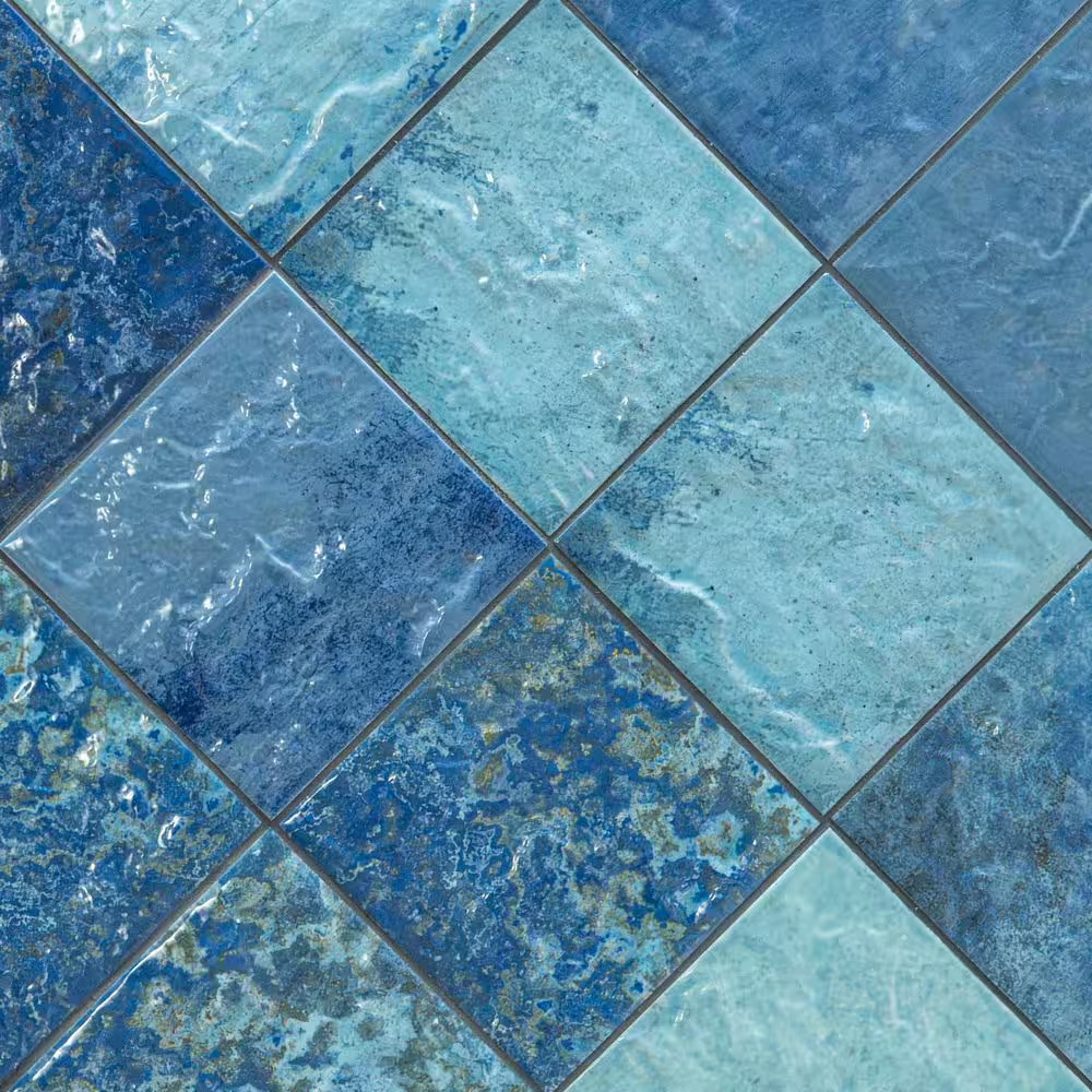 Adelaide Sky 6 In. X 6 In. Glossy Porcelain Wall Tile-Pool Look, 5.28 Sq. Ft./Ca