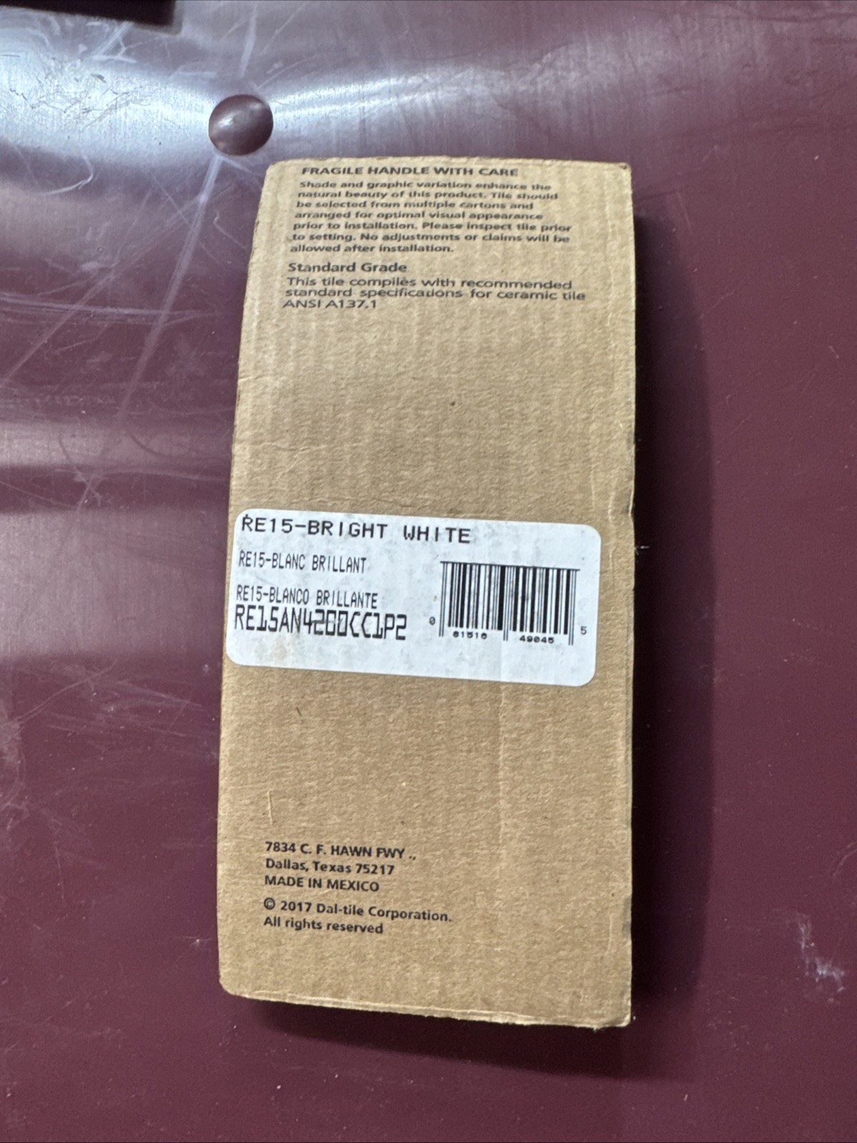 Daltile Restore Bright White 2″ x 2″ In Radius Bullnose Corner Ceramic Trim NEW