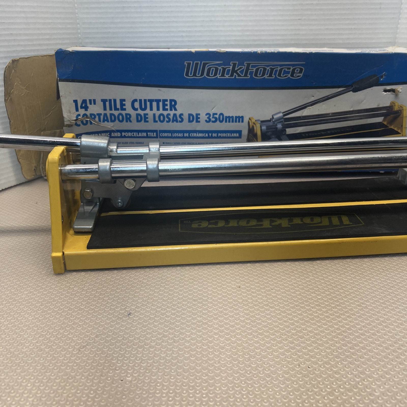 Workforce 14″ Tile Cutter THD14 Ceramic Porcelain Tile Tool Used Box Is Damaged