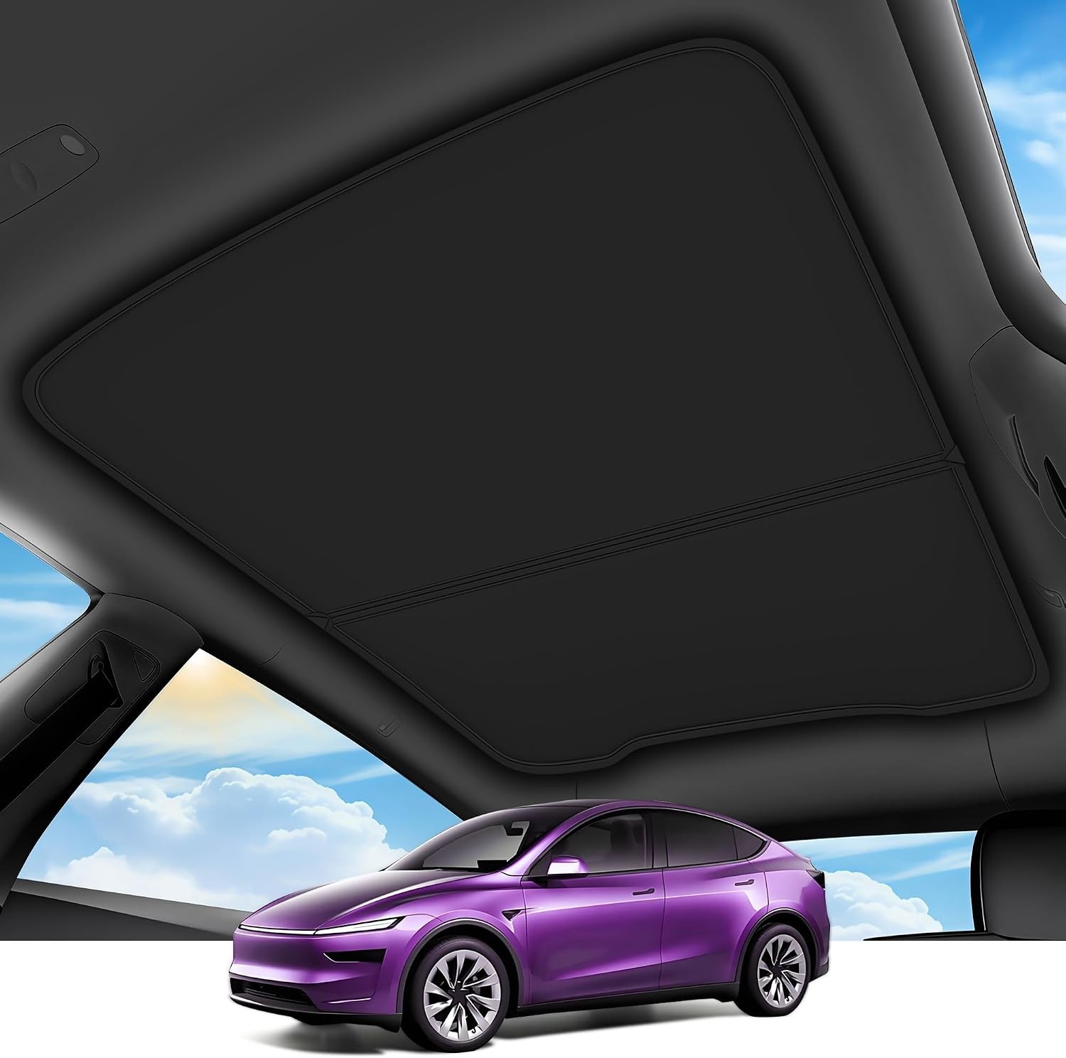 Black Sunshade Roof for Tesla Model Y Model Y Juniper 2025-2026