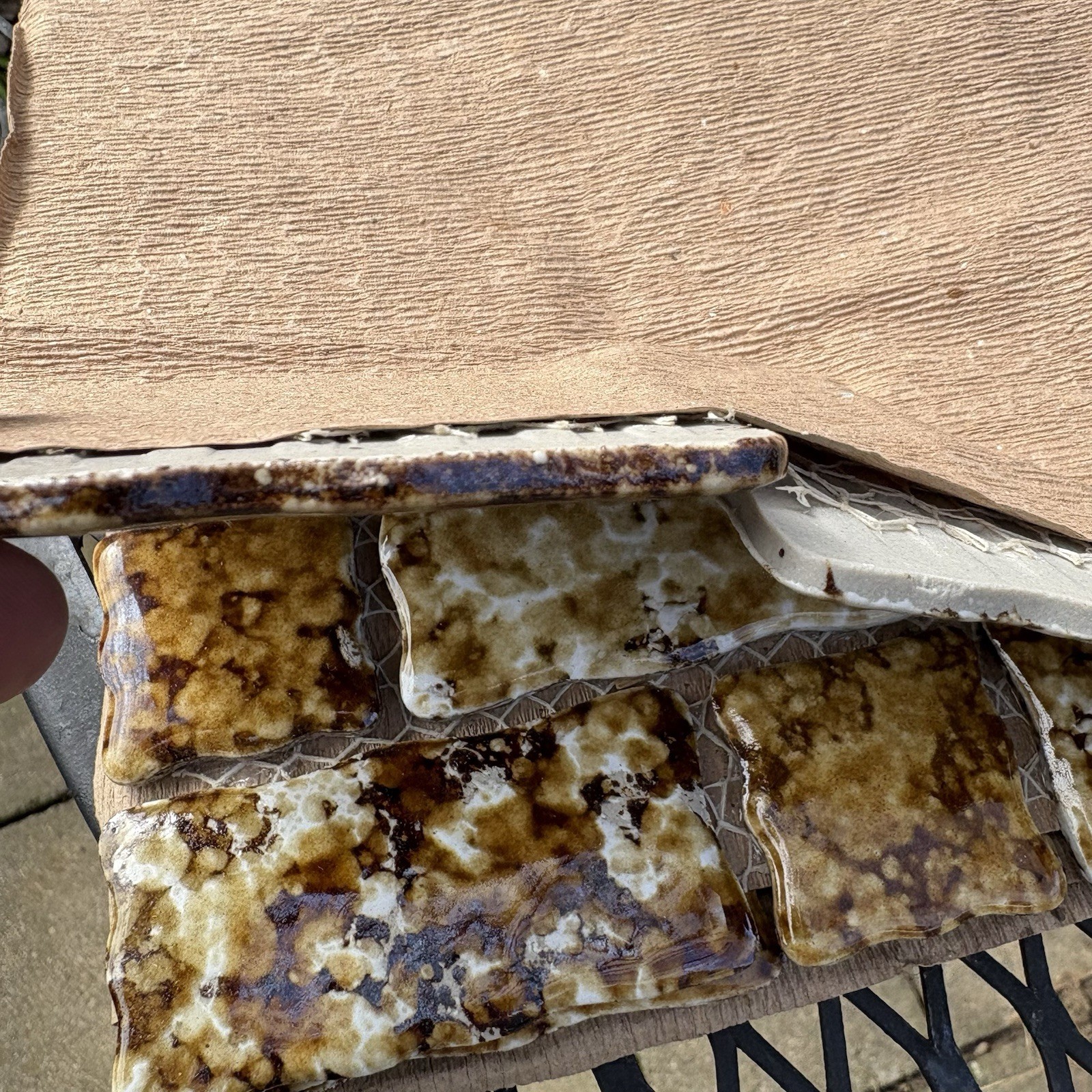 43 Vintage Glossy Mosaic Tiles. 12×12. Authentic. Japan. 1960s. Open Box
