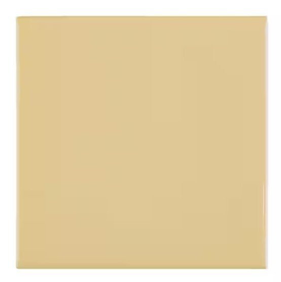 1 PC Daltile Semi-Gloss Cornsilk 4-1/4 in x 4-1/4 in Glossy Ceramic Wall Tile