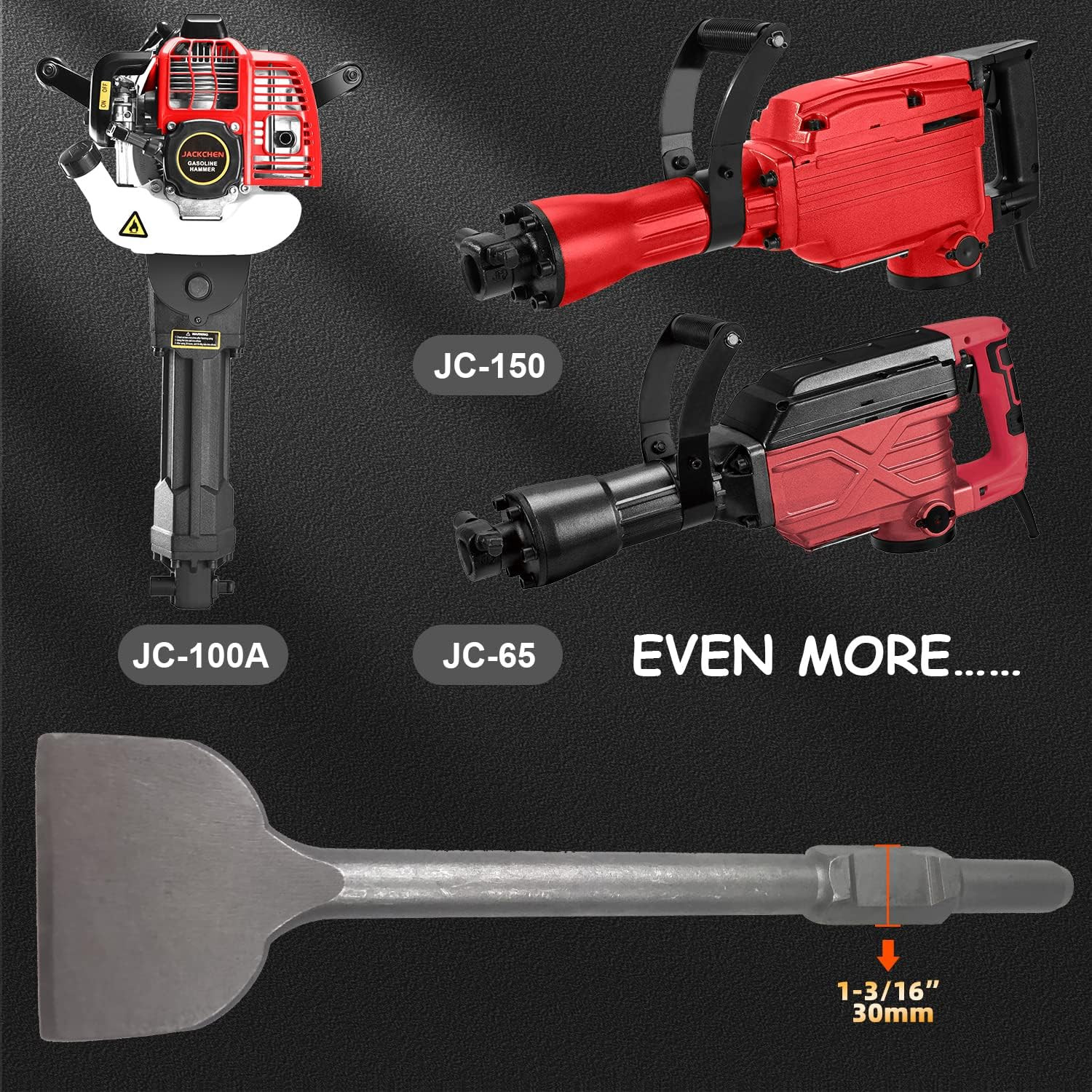 JACKCHEN 4 Inch Wide Tile & Removing Tile and Stone Chisel for Hex.30Mm Demoliti