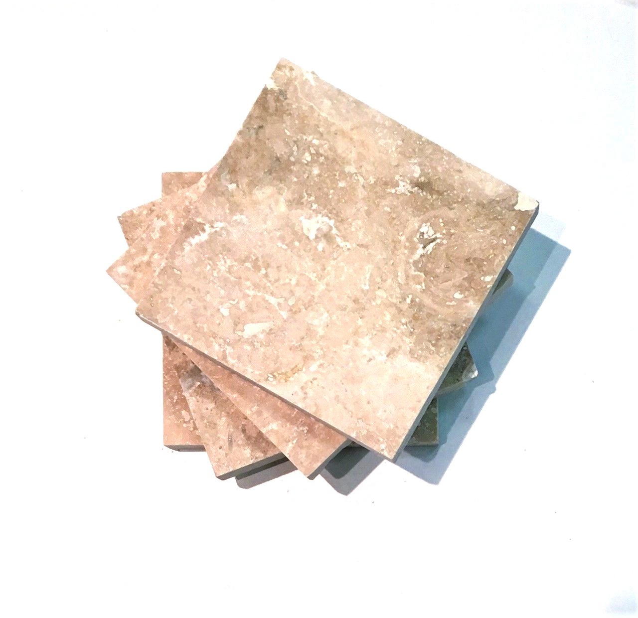 Walnut 4×4 Honed Filled Travertine Tile Backsplash Floor Wall (Sold per Piece)
