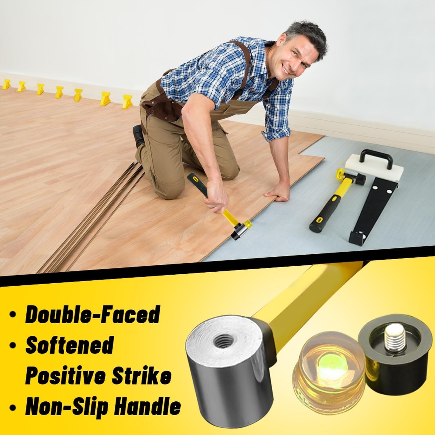 Flooring Installation Kit – Vinyl & Laminate Tools with Tapping Block & Mallet