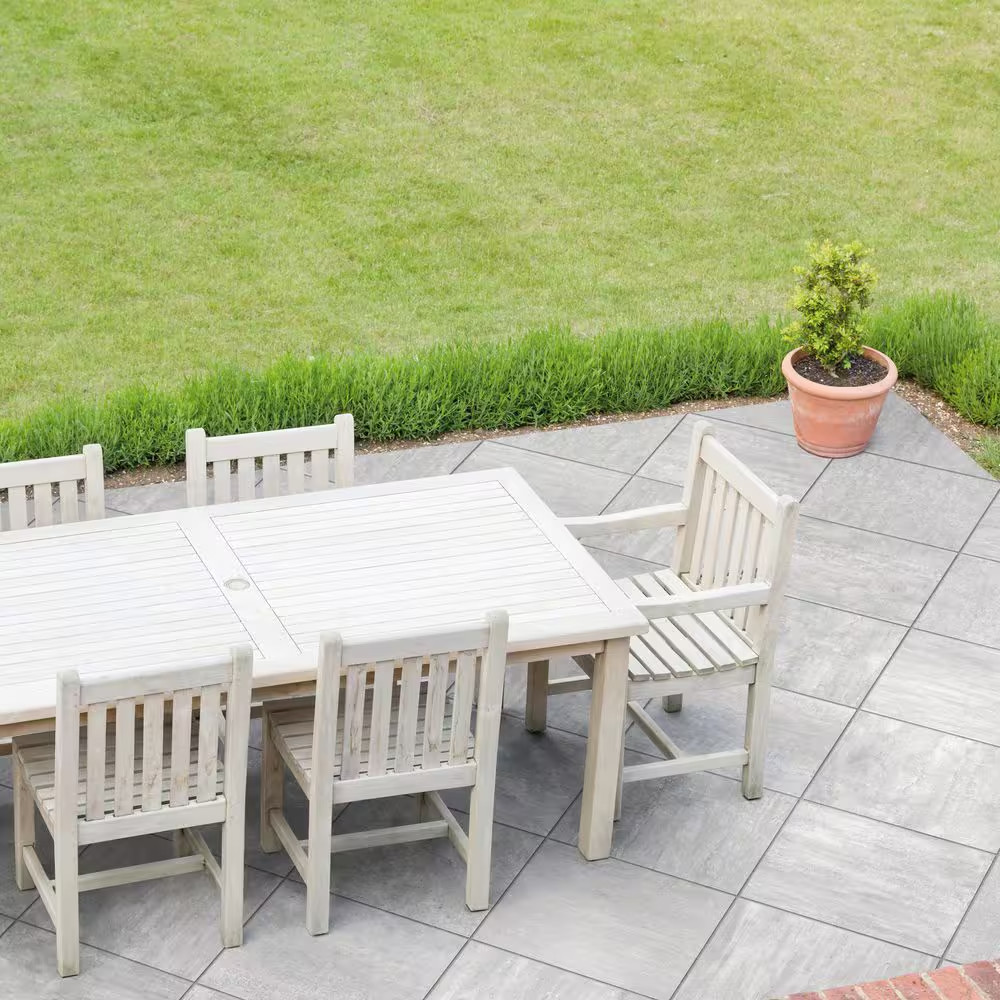 Pietra Chrome 24 In. X 48 In. X 0.75 In. Concrete Look Porcelain Paver