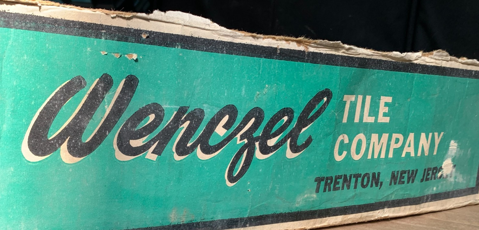 Vintage Wenczel Tile Co Ceramic Regency Blue 4 5/16″ x 4 5/16″ Bullnose Gloss