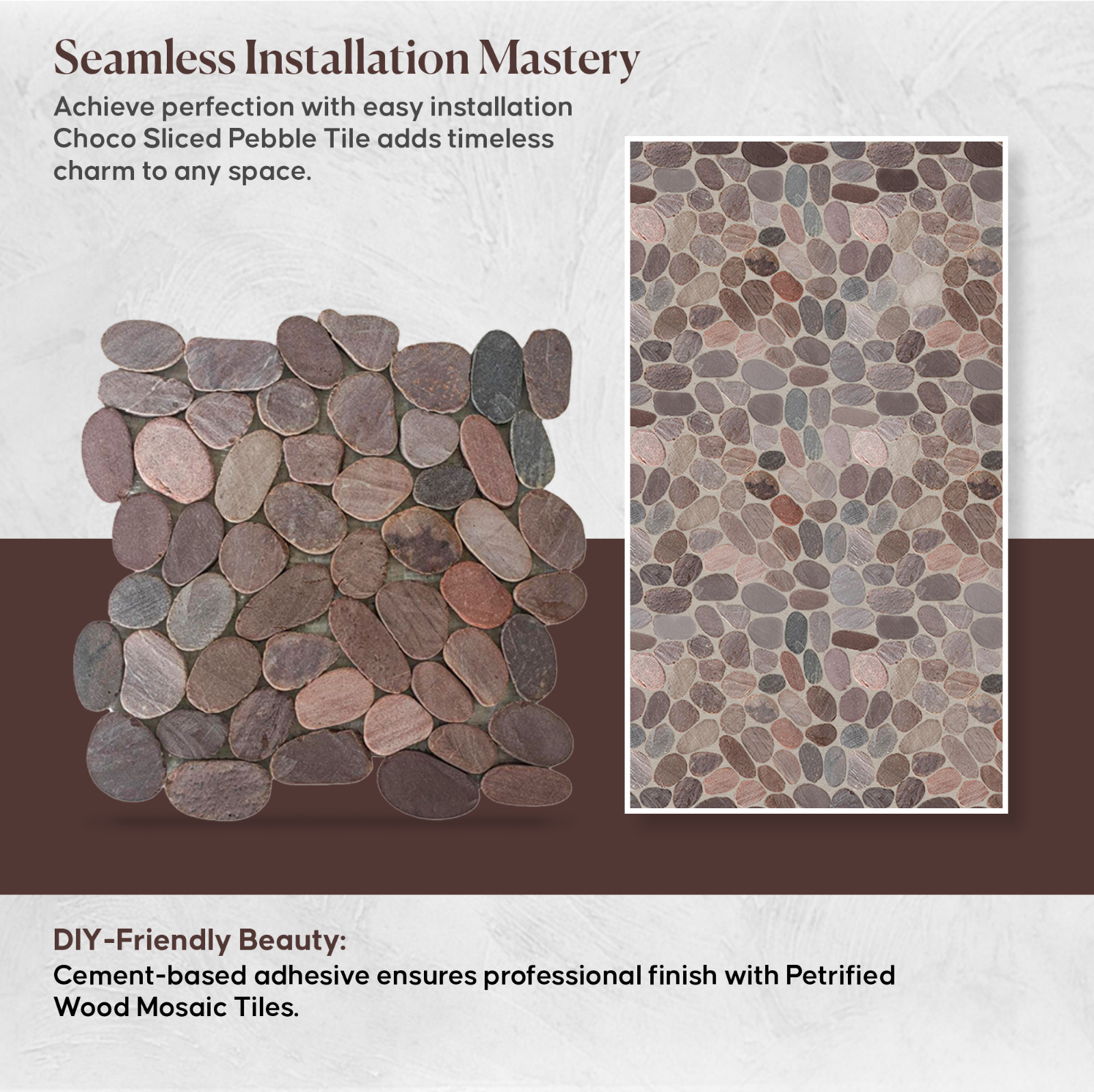 Choco Slice Pebble Mosaic Floor and Wall Mosaic Tile ($11.25/SqFt)