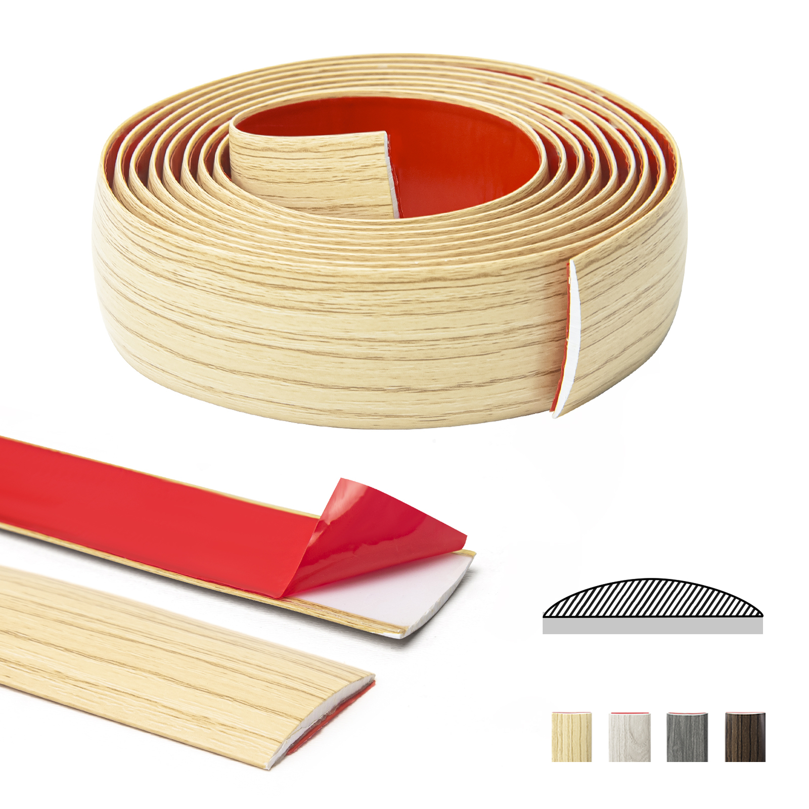 10ft Peel N Stick Trim Molding,Vinyl Floor Transition Strip,Laminate Floor Strip