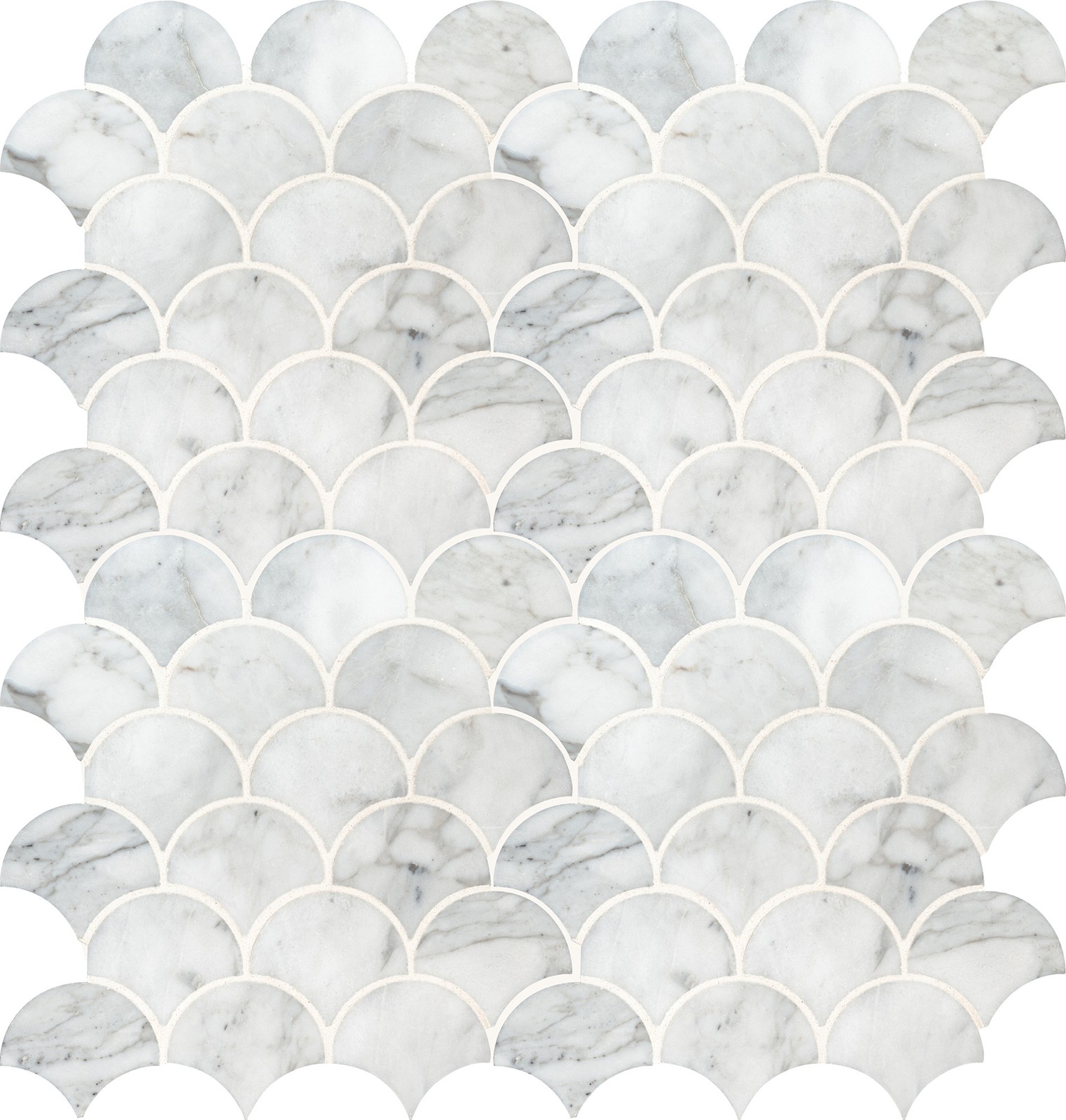 Ackland AKM-S-13X10SCP-CA 10″ x 13″ Marble Fan Mosaic Tile – – Venatino Elysia