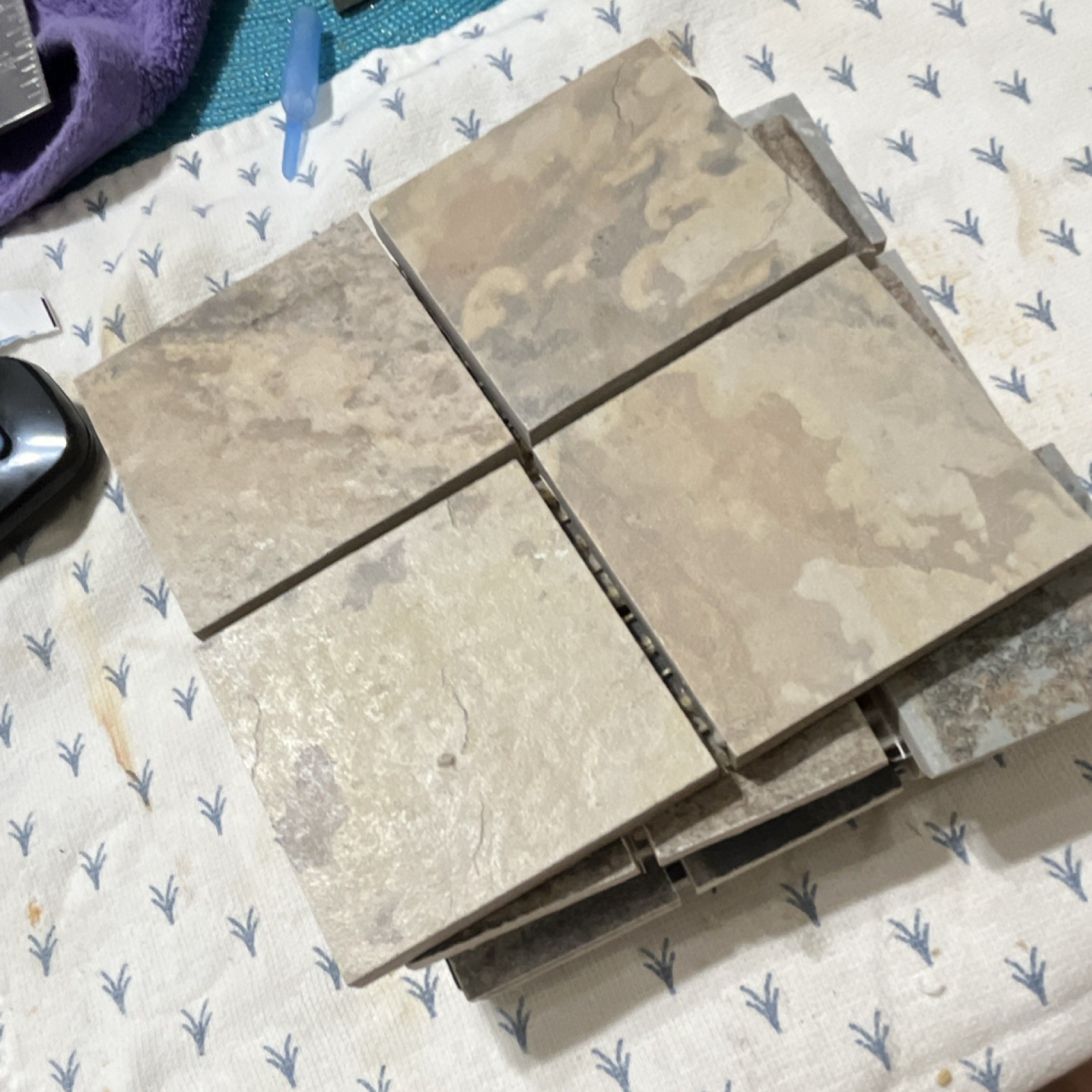 1 pc 4 Stone-3×3 fired Clay, Look Ceramic home 💡 ideas