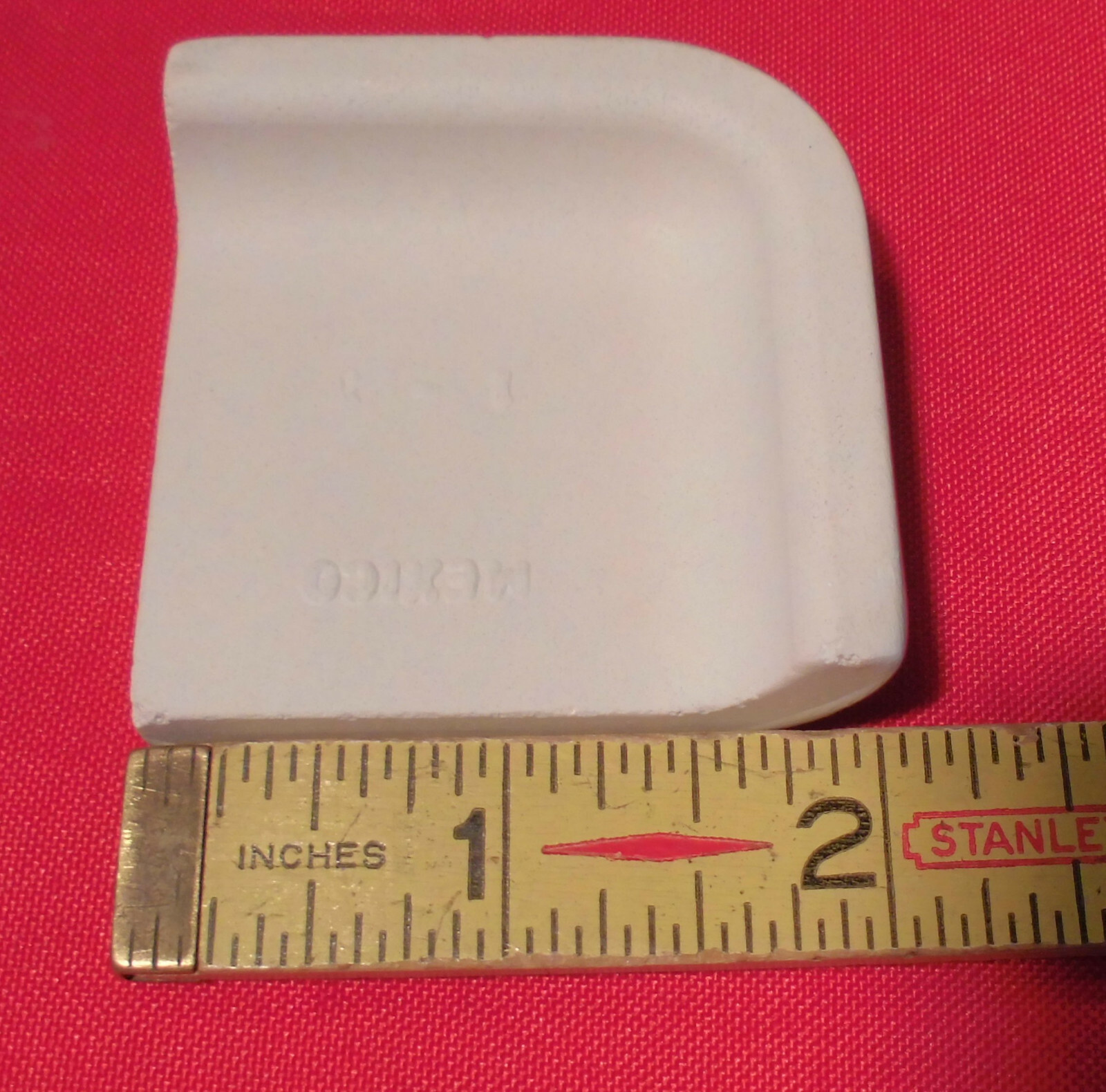1 pc. *Gloss Almond* Ceramic Bullnose Outside Corner Tile 2″ X 2″ Daltile & A.O.