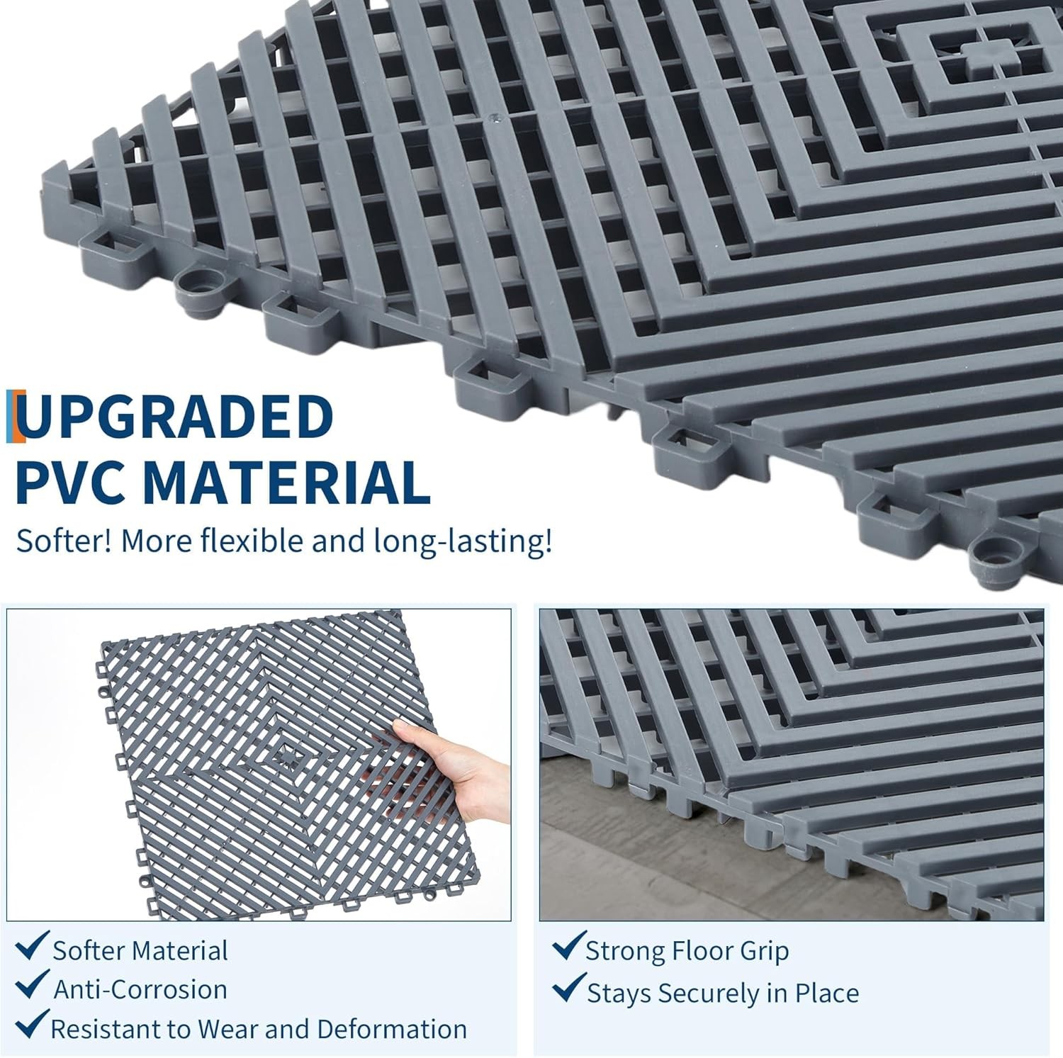100 Pack Interlocking Garage Floor Tiles 12″x12″ Interlocking Floor Splicing Mat