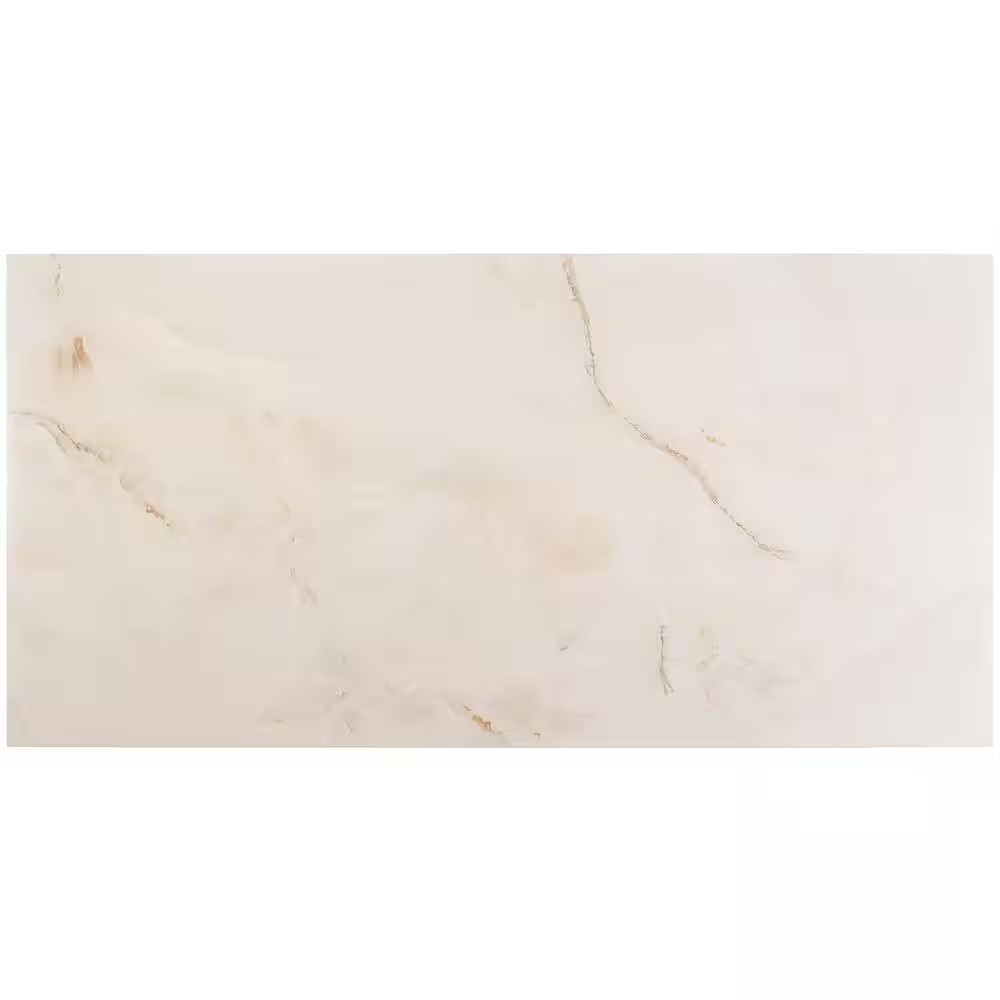 Selene Onyx Pearl 24 In. X 48 In. Polished Porcelain Floor and Wall Tile (15.49