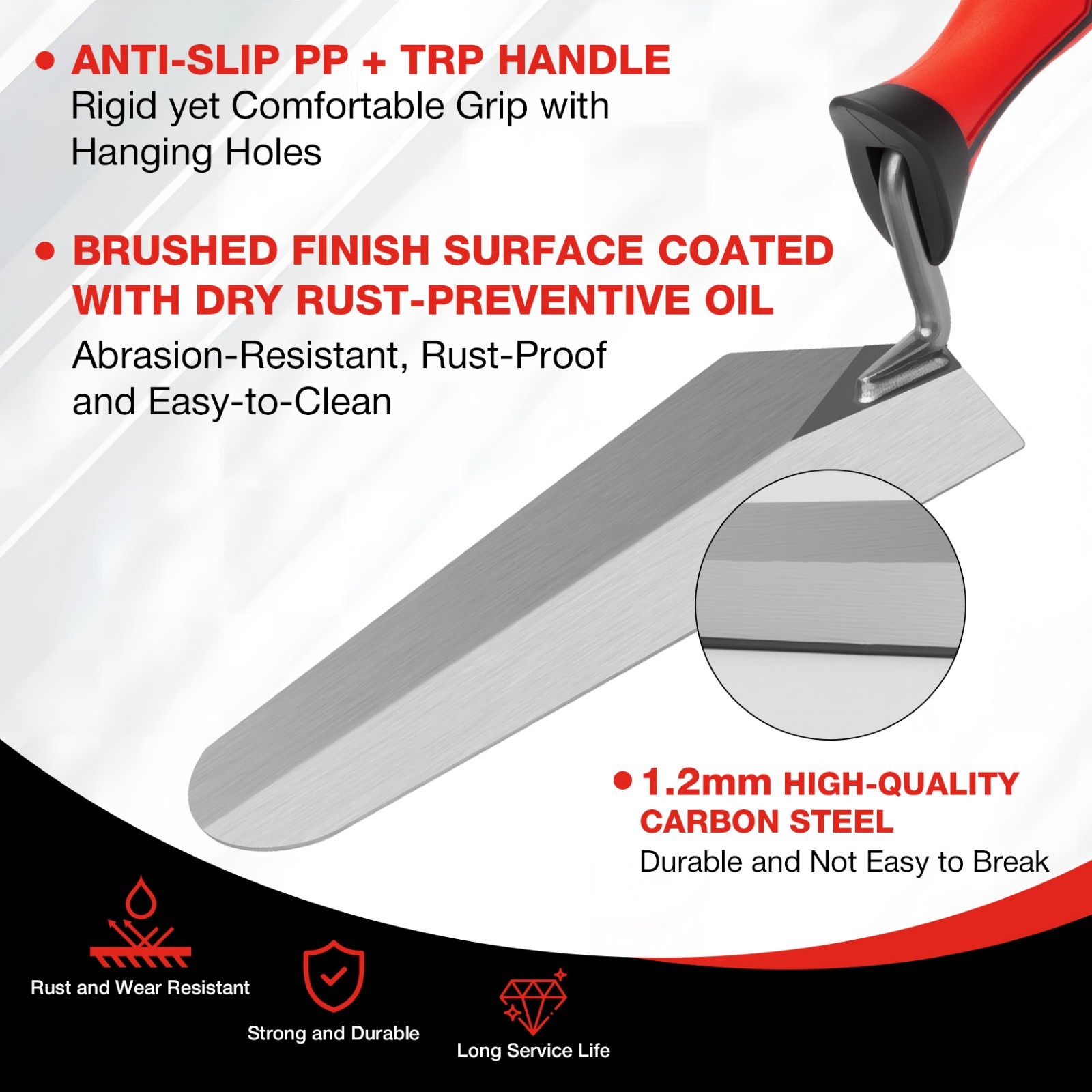 SHALL 3-Piece Masonry Tools Set,for Concrete, Cement,Plaster,Tile US