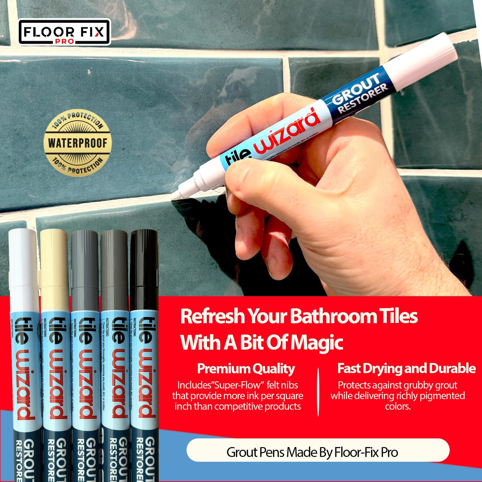 Gray Grout Pen Tile Grout Paint Marker from | Waterproof Grout Colorant & Sea…