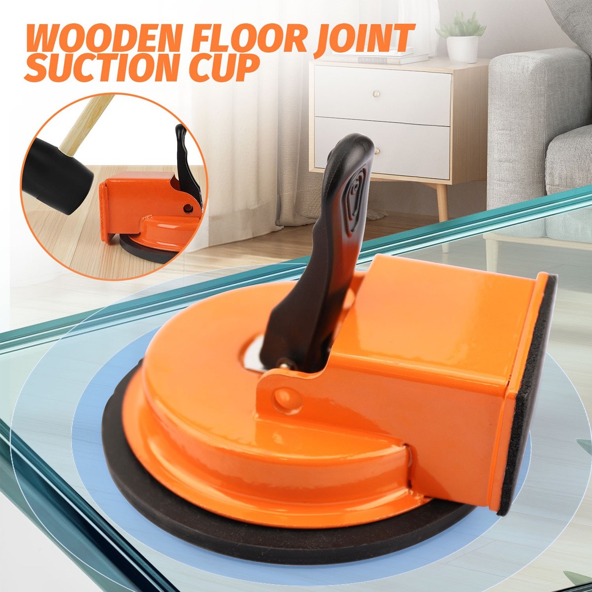 Floor Gap Fixer Strong Suction Cup Tool for Hardwood-Laminate and Vinyl Flooring