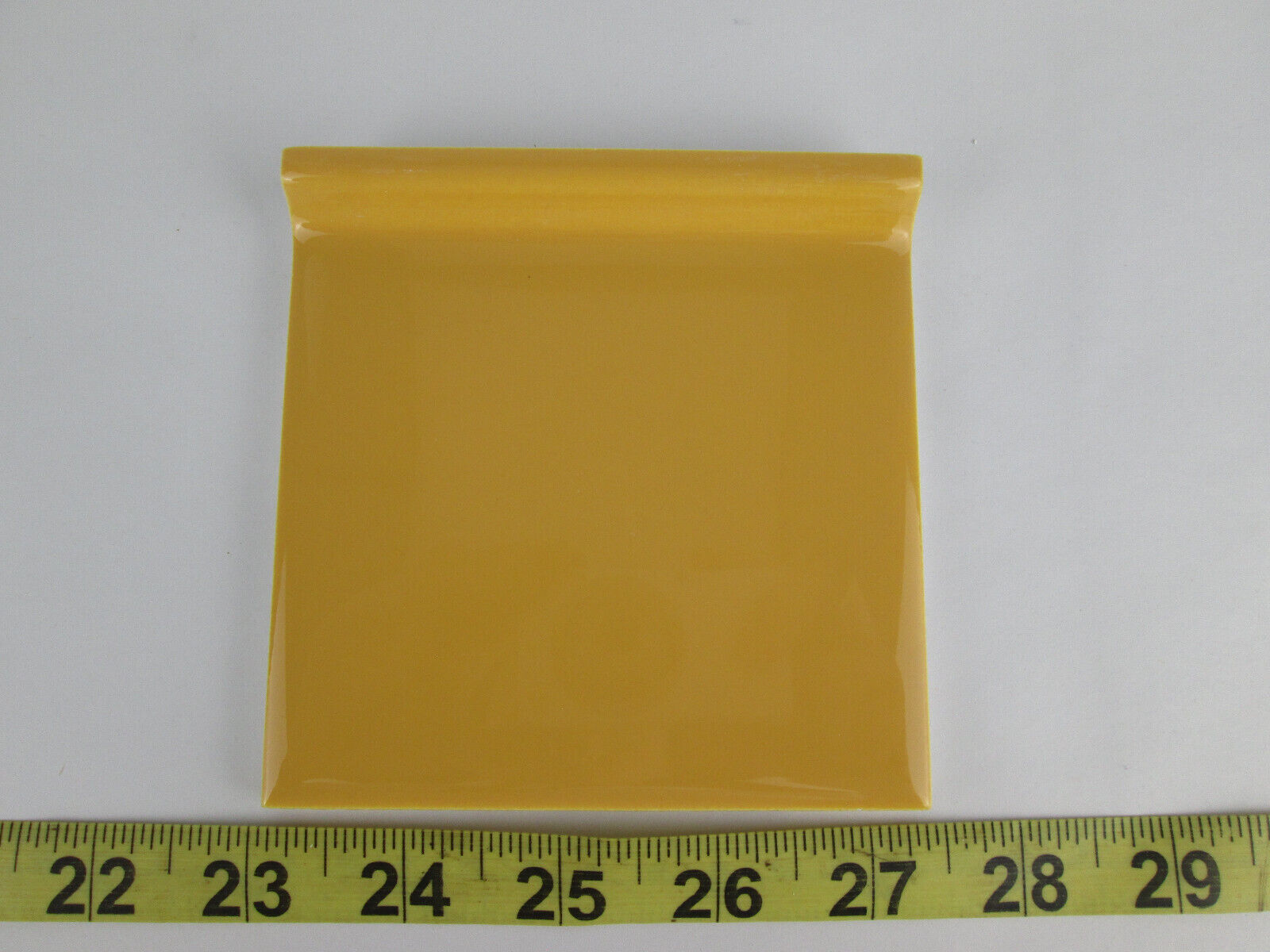 Lot of 2 New Old Stock Daltile Ceramic Tile Mustard Yellow QTC1 4-1/4″ Cove Base