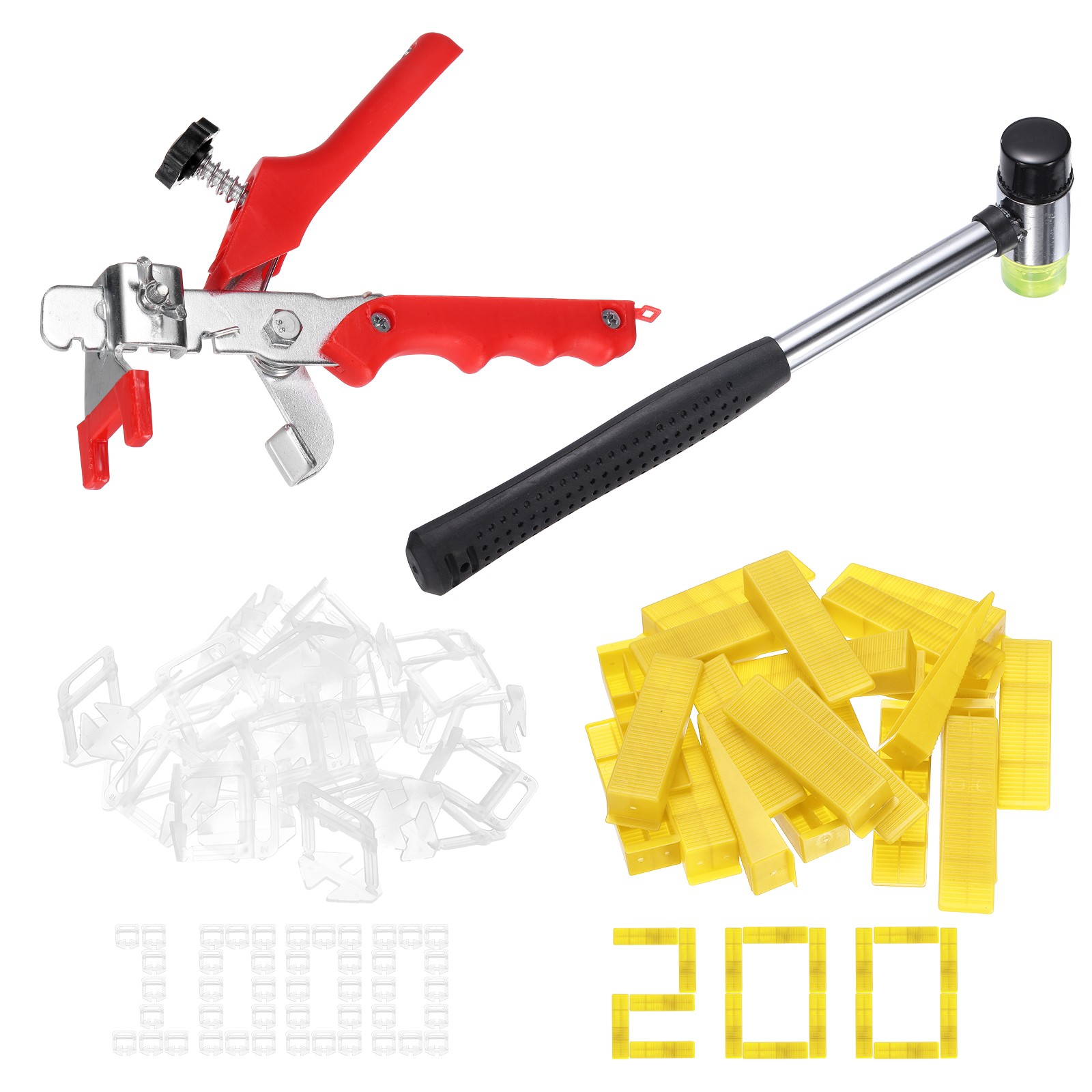 1 Set Tile Leveling System Kit, Wall/Floor Adjustment Leveling System, Yellow