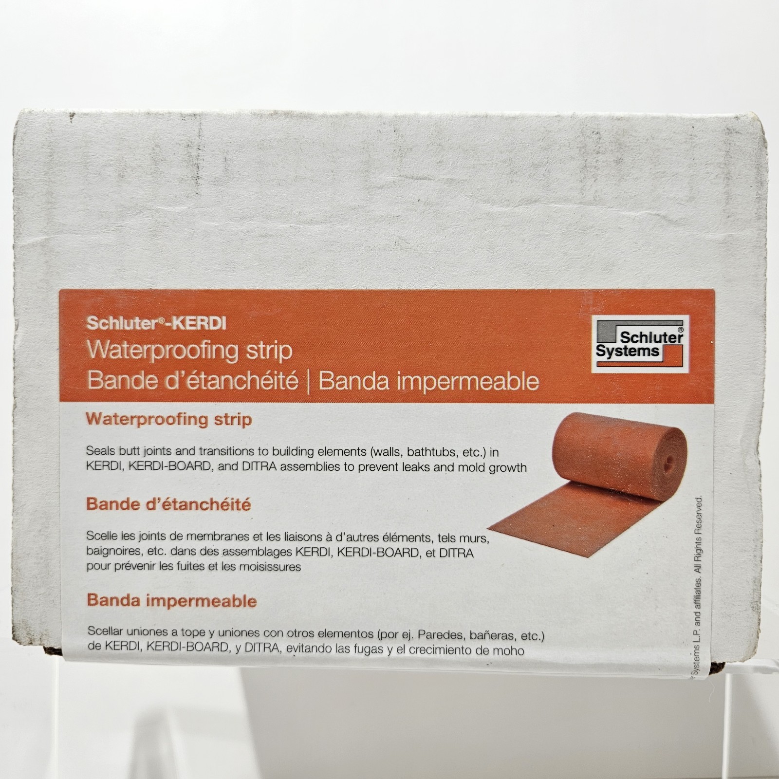 Schluter Kerdi Band Waterproofing Membrane Strip 5″×33′ KEBA100/125/10M Sealed