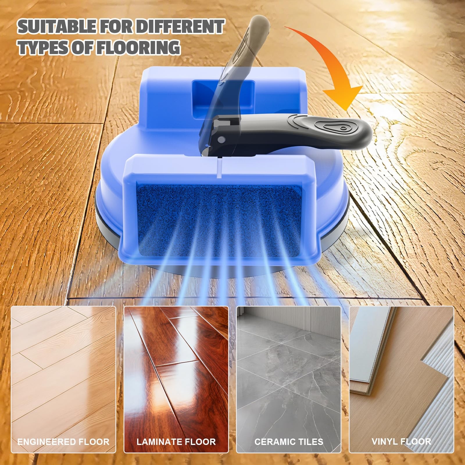 2PCS Floor Gap Fixer Tool, 2026 New DualSide Striking Vacuum Suction Plank Ga…
