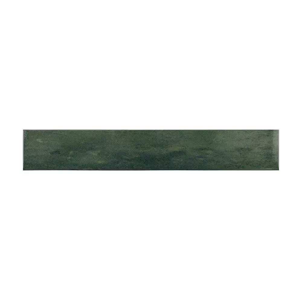 Typhoon Green 3 In. X 18 In. Subway Gloss Porcelain Wall and Floor Tile (10.76 S