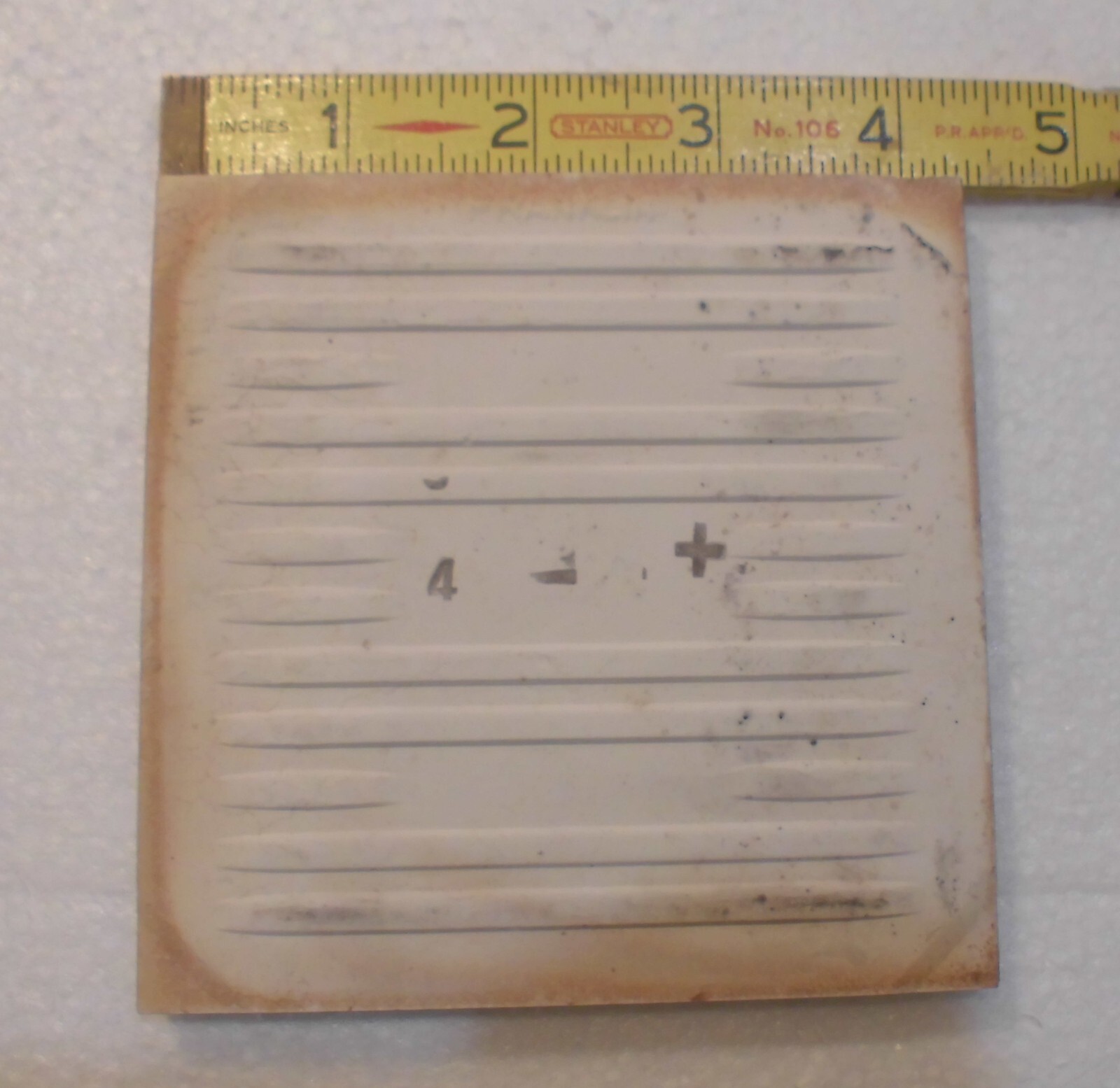 1 pc. Green – Blue: Matte Ceramic Tile by Franklin Co. 4-1/4″ Criteria 1930’s