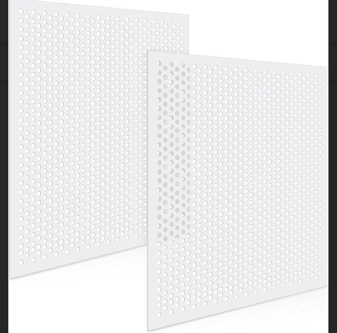 2’x2′ White Plastic Perforated Tile with 3/8″ Holes (2-Pack)