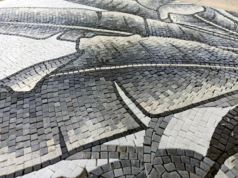 TREE MOSAIC BACKSPLASH | Banana And Palm Tree Artwork Mosaic Tiles