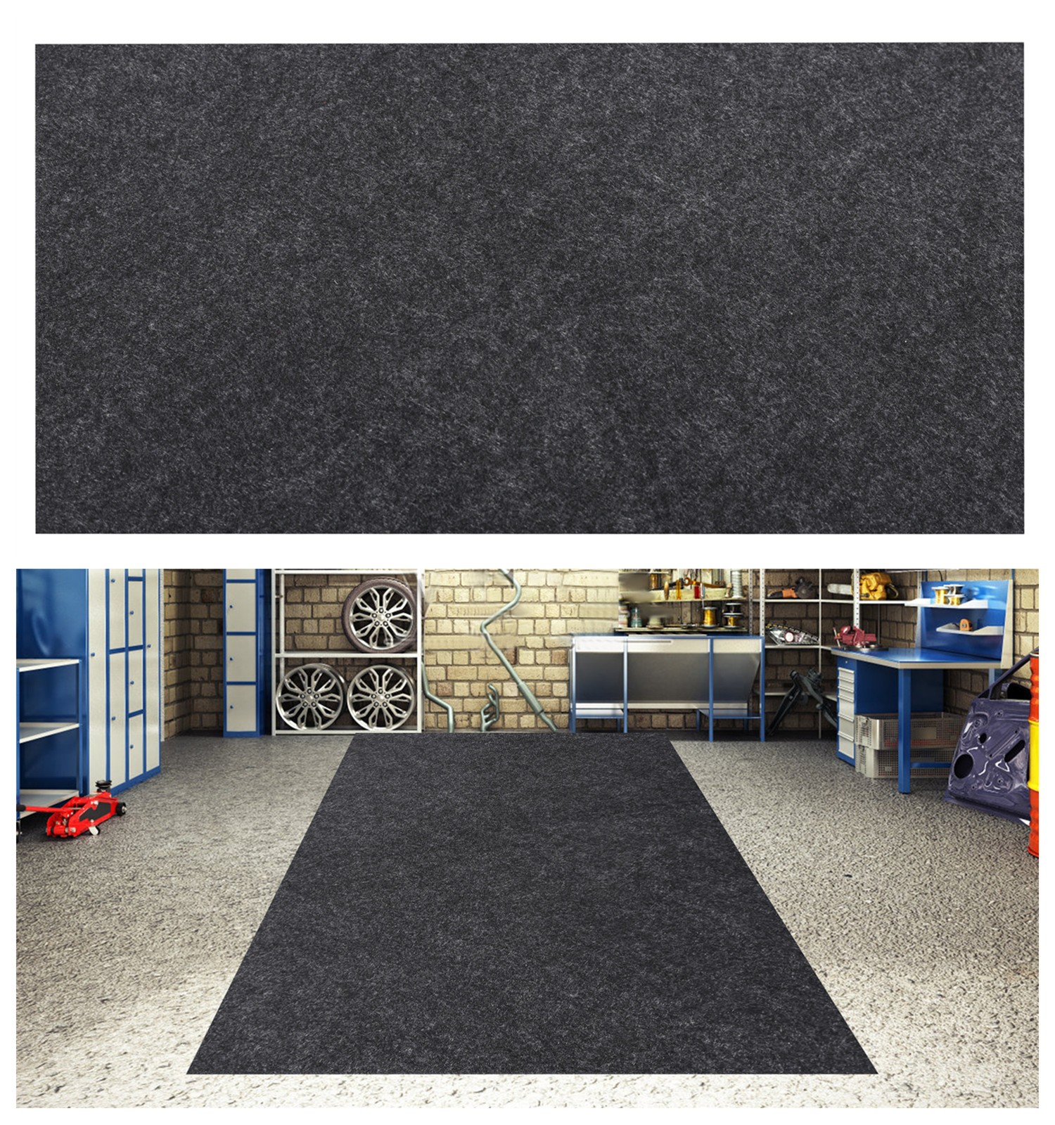 22FTx 8’10” Multi-Purpose Garage Protect Floor Mat Absorbent Oil Pad Parking Mat