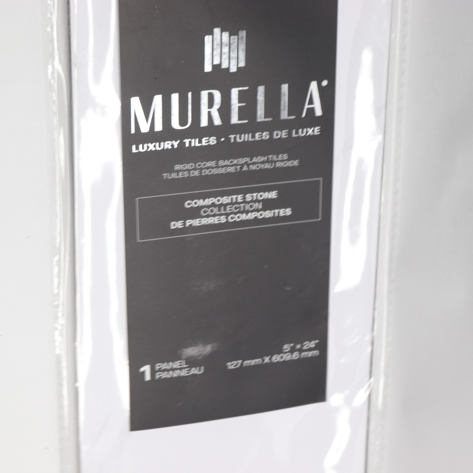 Murella Marble Plank SPC Peel and Stick Backsplash Tile White 5″ x 24″ 69101