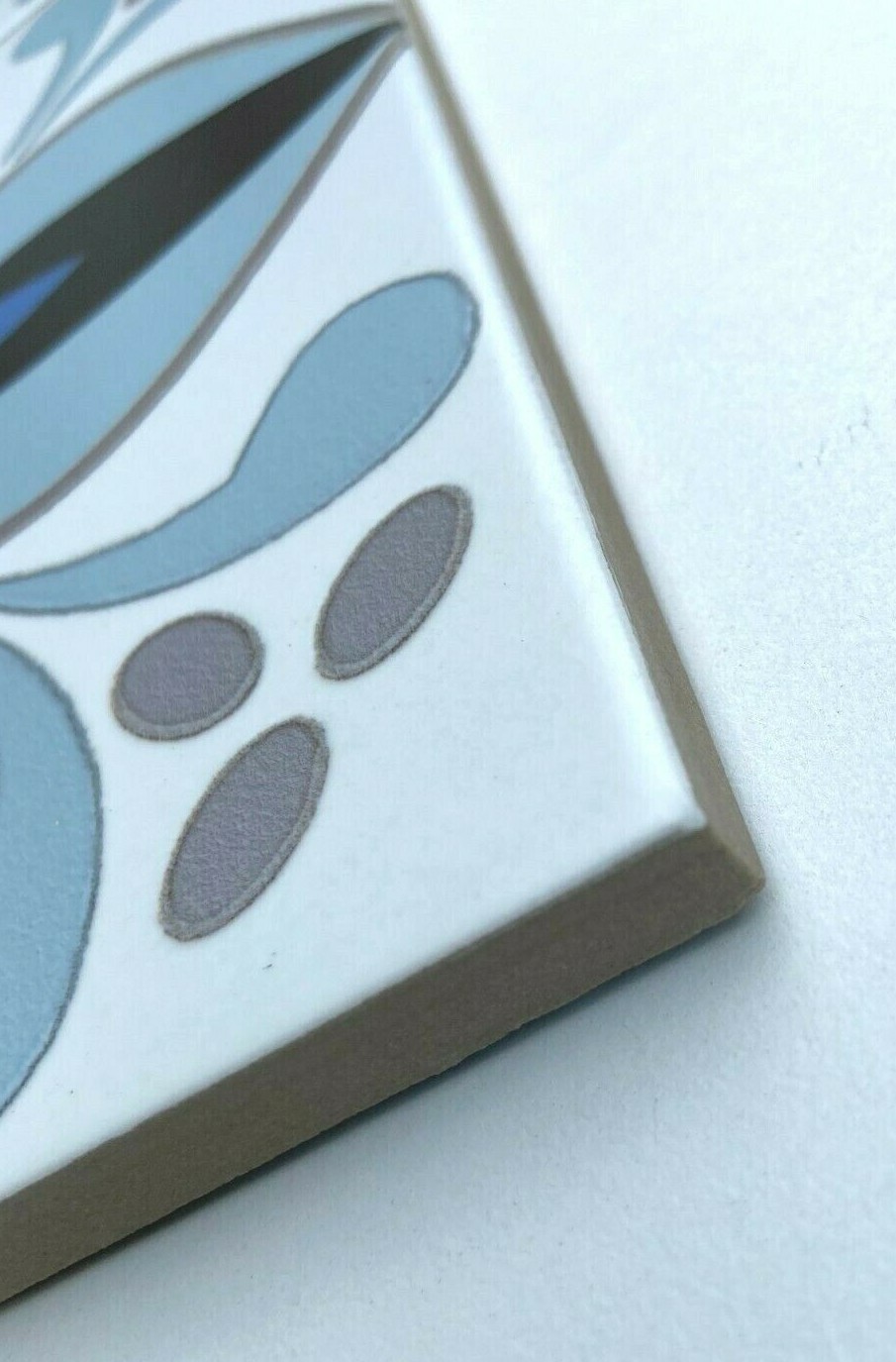 8.7 x 8.7 Cafe De Paris Larose Patterned Aqua/Blue Ink Porcelain Tile (BOX 10)