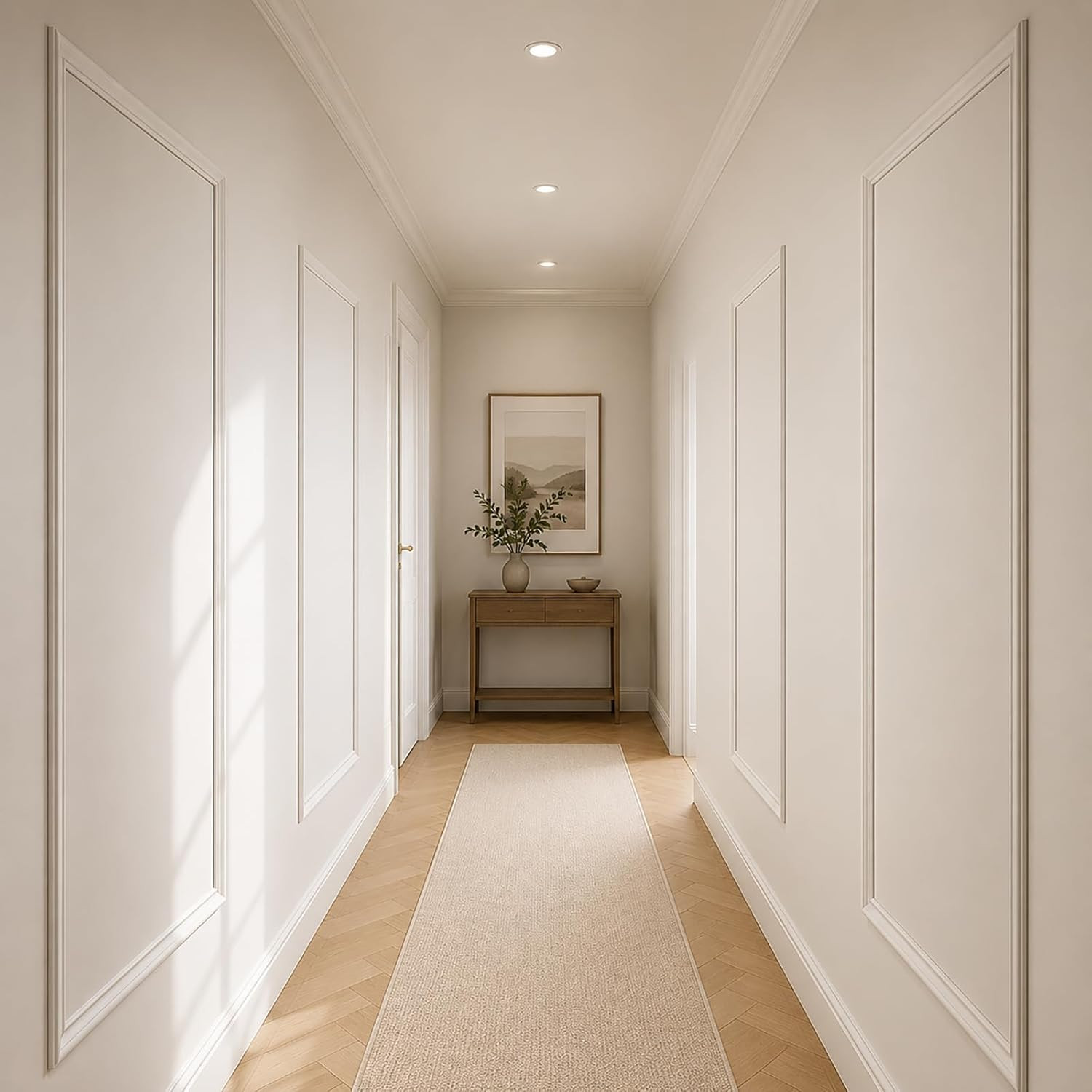 3 Set Peel and Stick Wall Molding Kit, Premade Self Adhesive Wainscoting Panels,