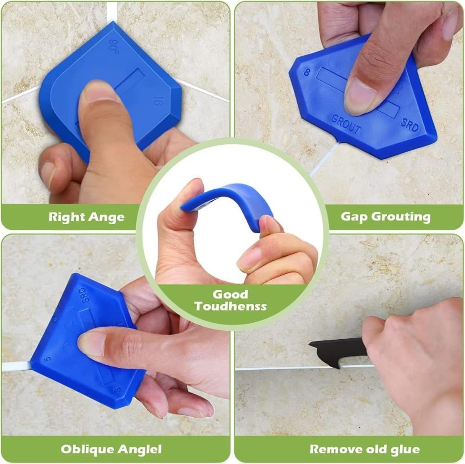 8 PCS Silicone Caulking Tools, Sealant Grout Finishing Kit for Bathroom Kitch…
