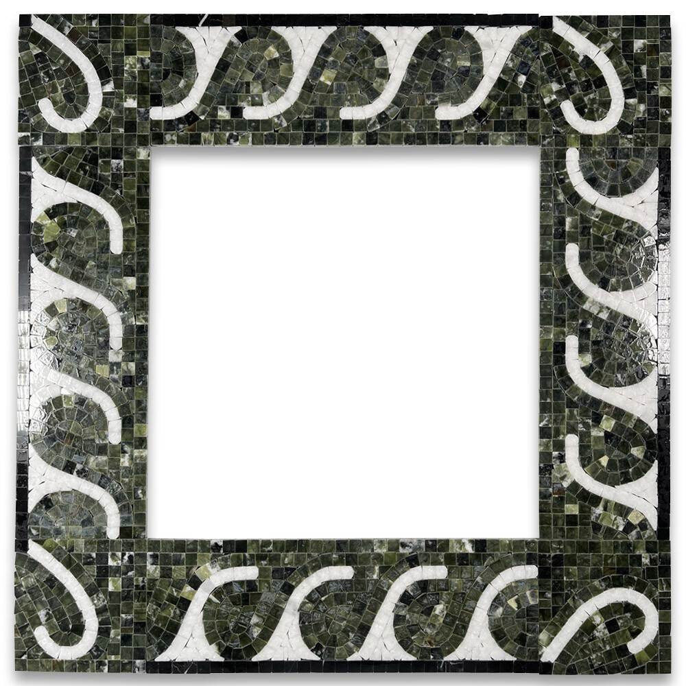 B0015P Marble Mosaic Border Accent Listello Tile Surf Green 4×12 Polished