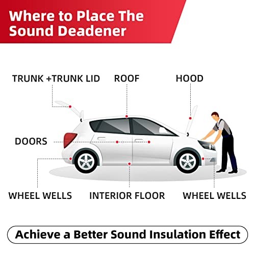 Sound Deadening Mat(4 mm) – Car Sound Deadening Material Closed 157mil 24sqft