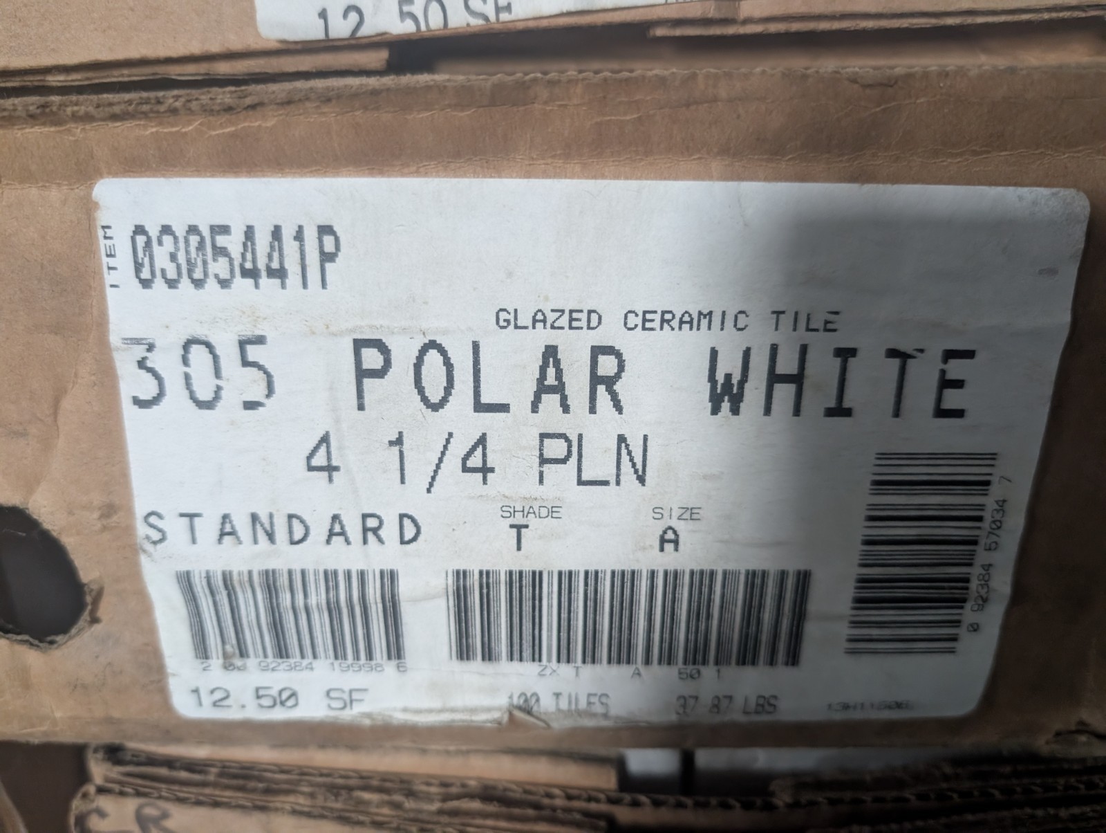 2 pcs American Olean Ceramic Tile 4 1/4″ Crystalline Polar White Square # 305